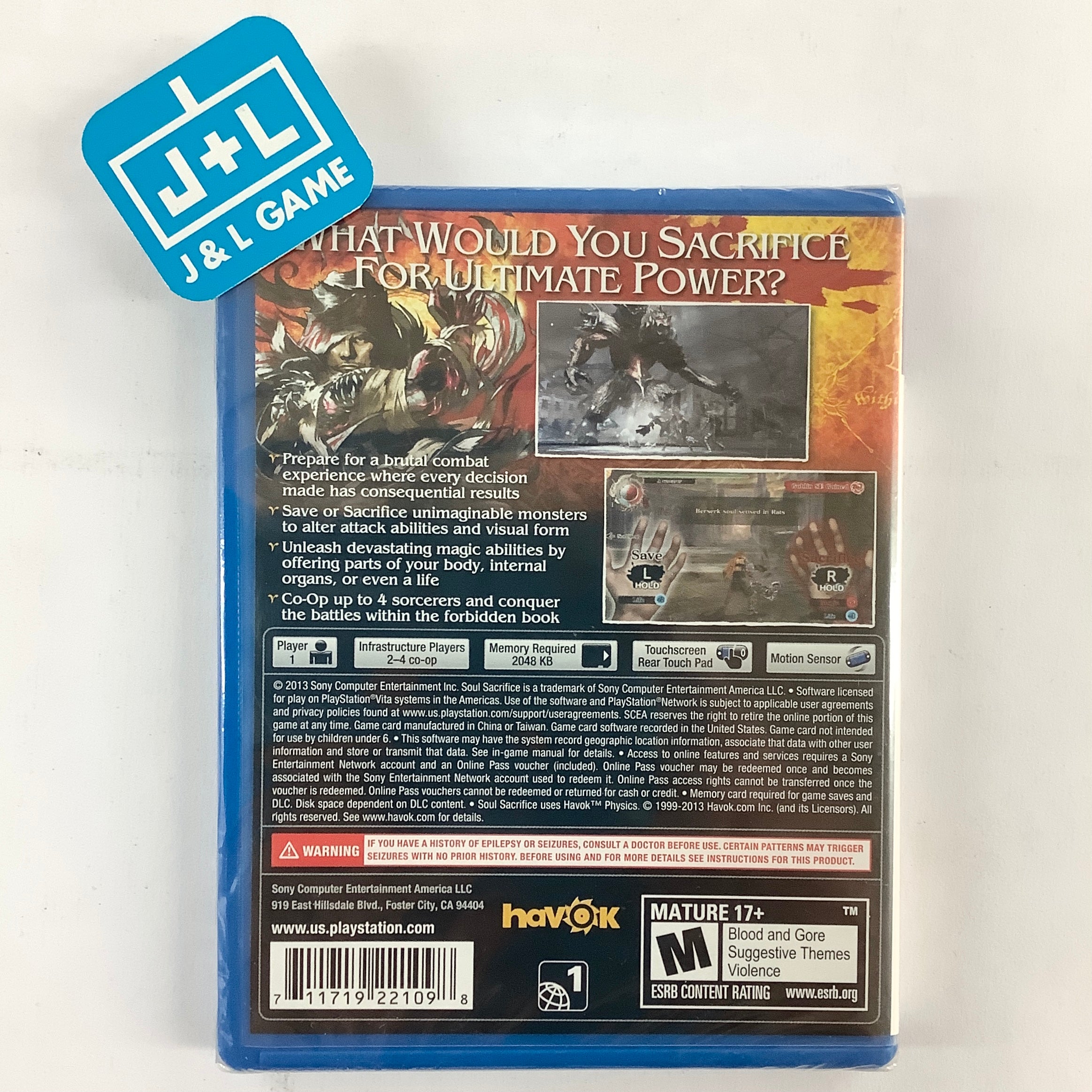 Soul Sacrifice - PlayStation Vita Video Games SCEA   