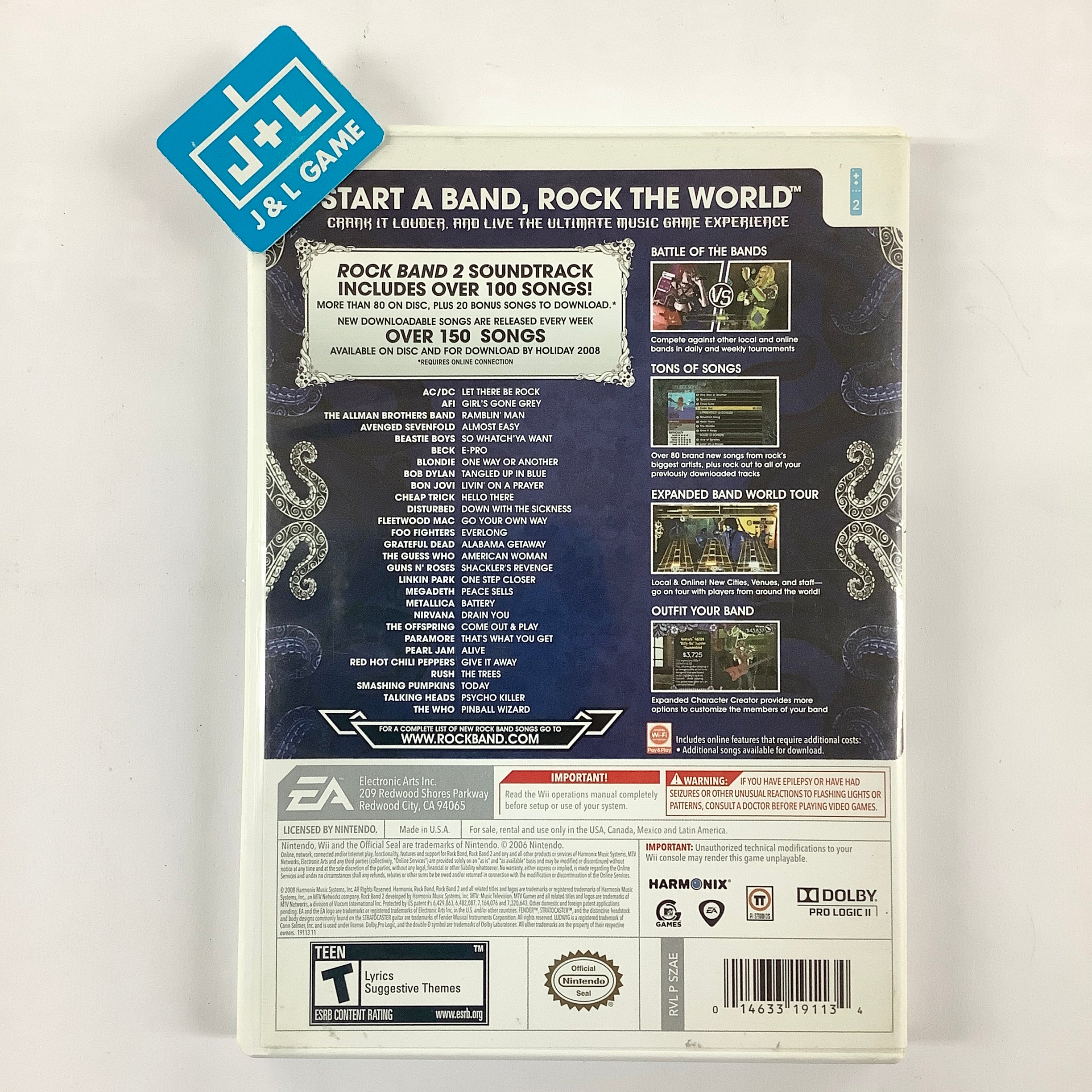 Rock Band 2 - Nintendo Wii [Pre-Owned] Video Games MTV Games   