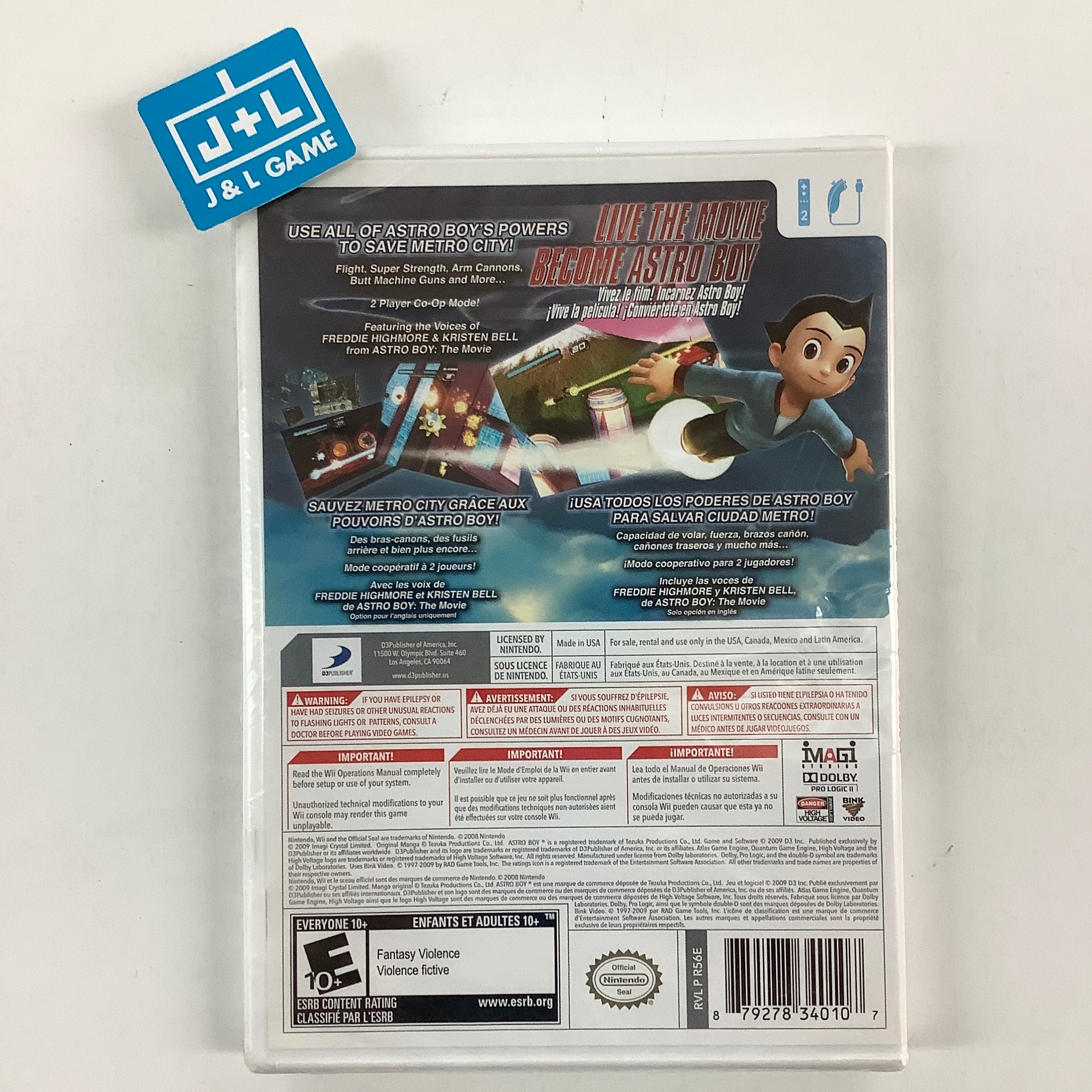 Astro Boy: The Video Game - Nintendo Wii Video Games D3Publisher   