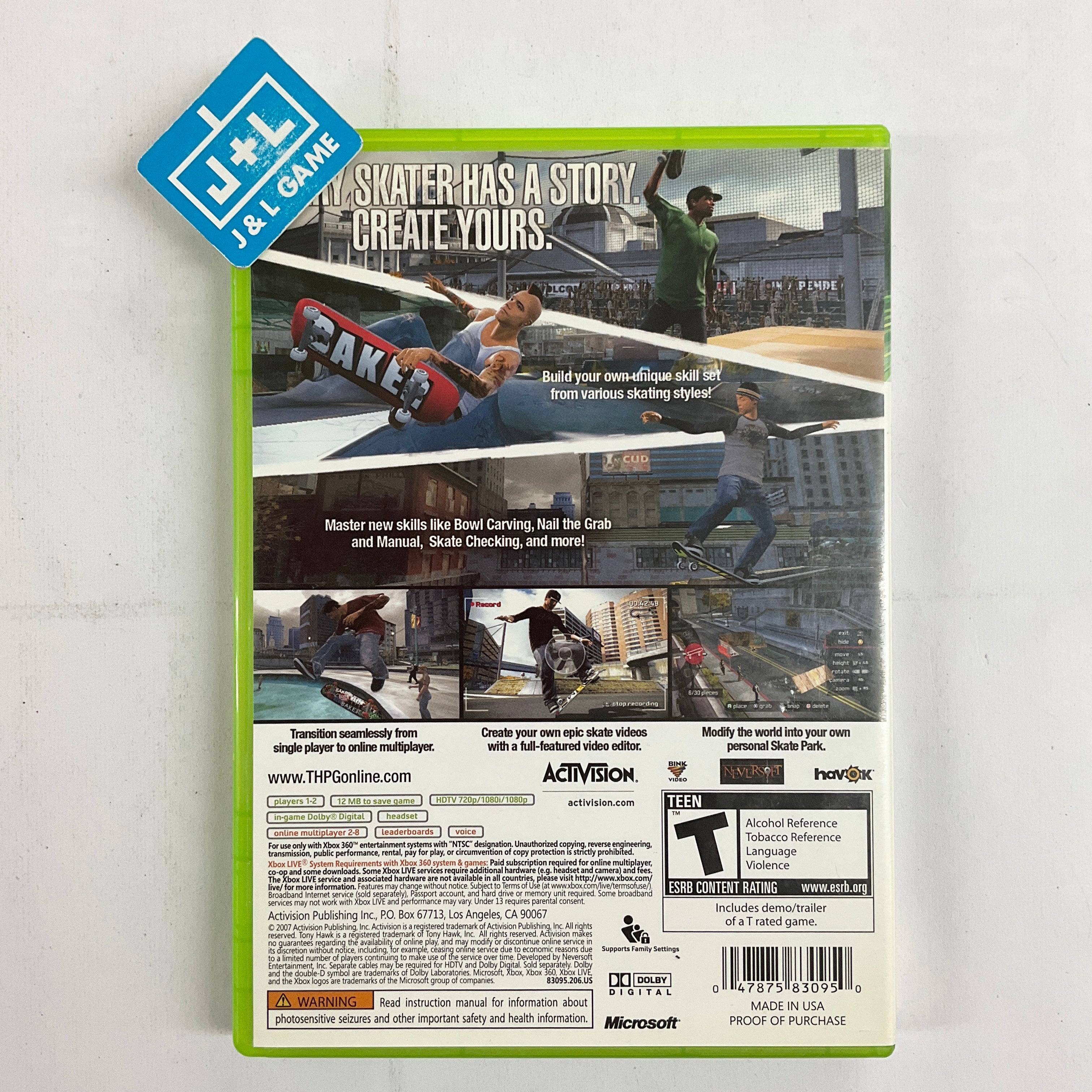 Tony Hawk's Proving Ground - Xbox 360 [Pre-Owned] | J&L Game