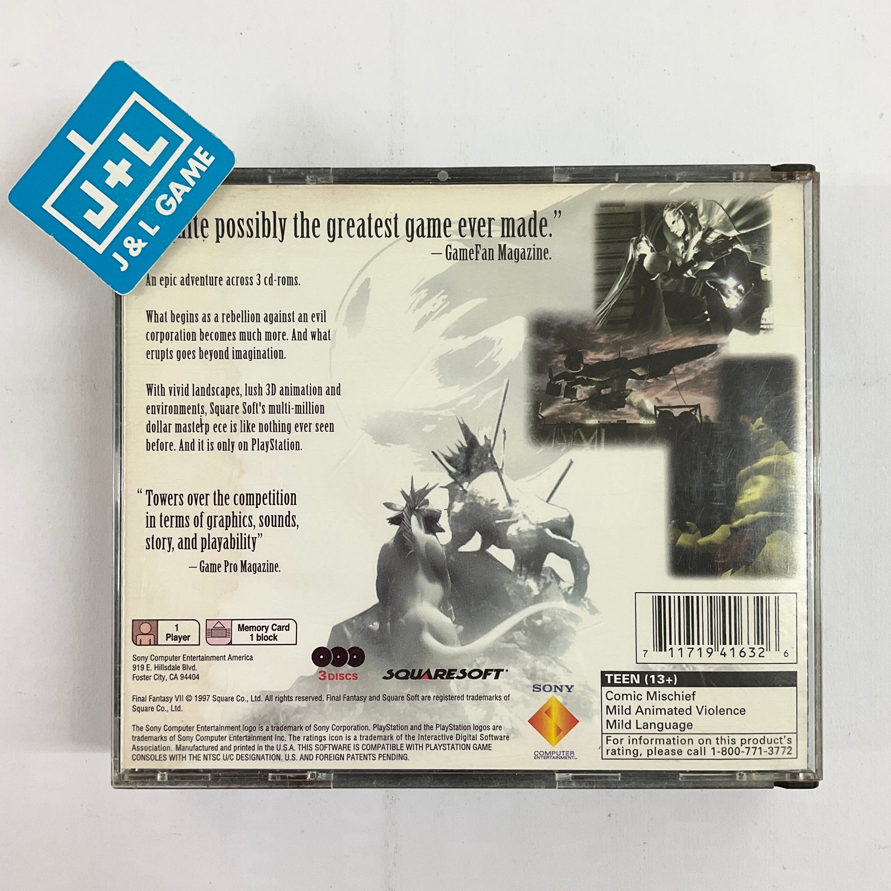 Final Fantasy VII - (PS1) PlayStation 1 [Pre-Owned] Video Games SCEA   