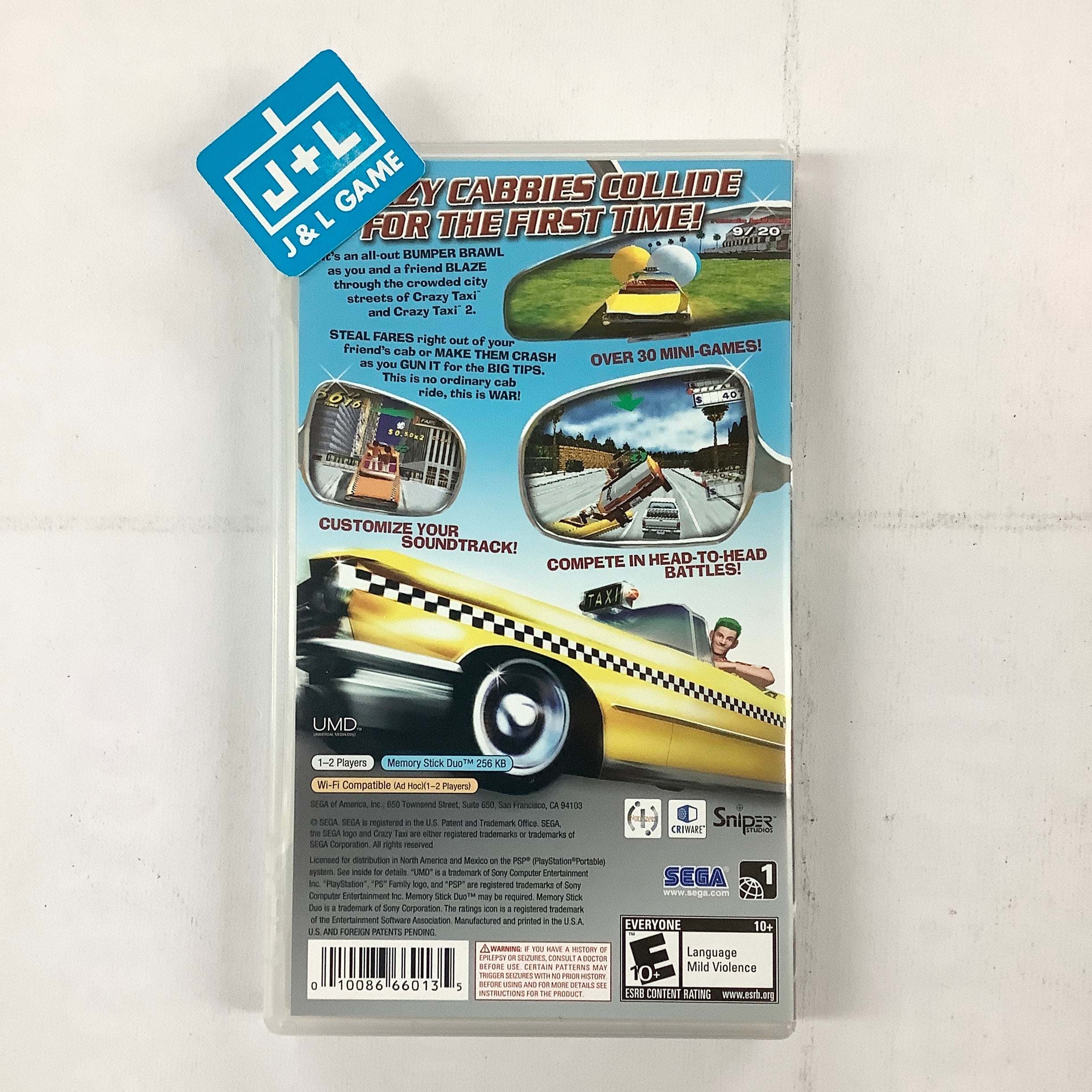 Crazy Taxi: Fare Wars - SONY PSP [Pre-Owned] Video Games Sega   