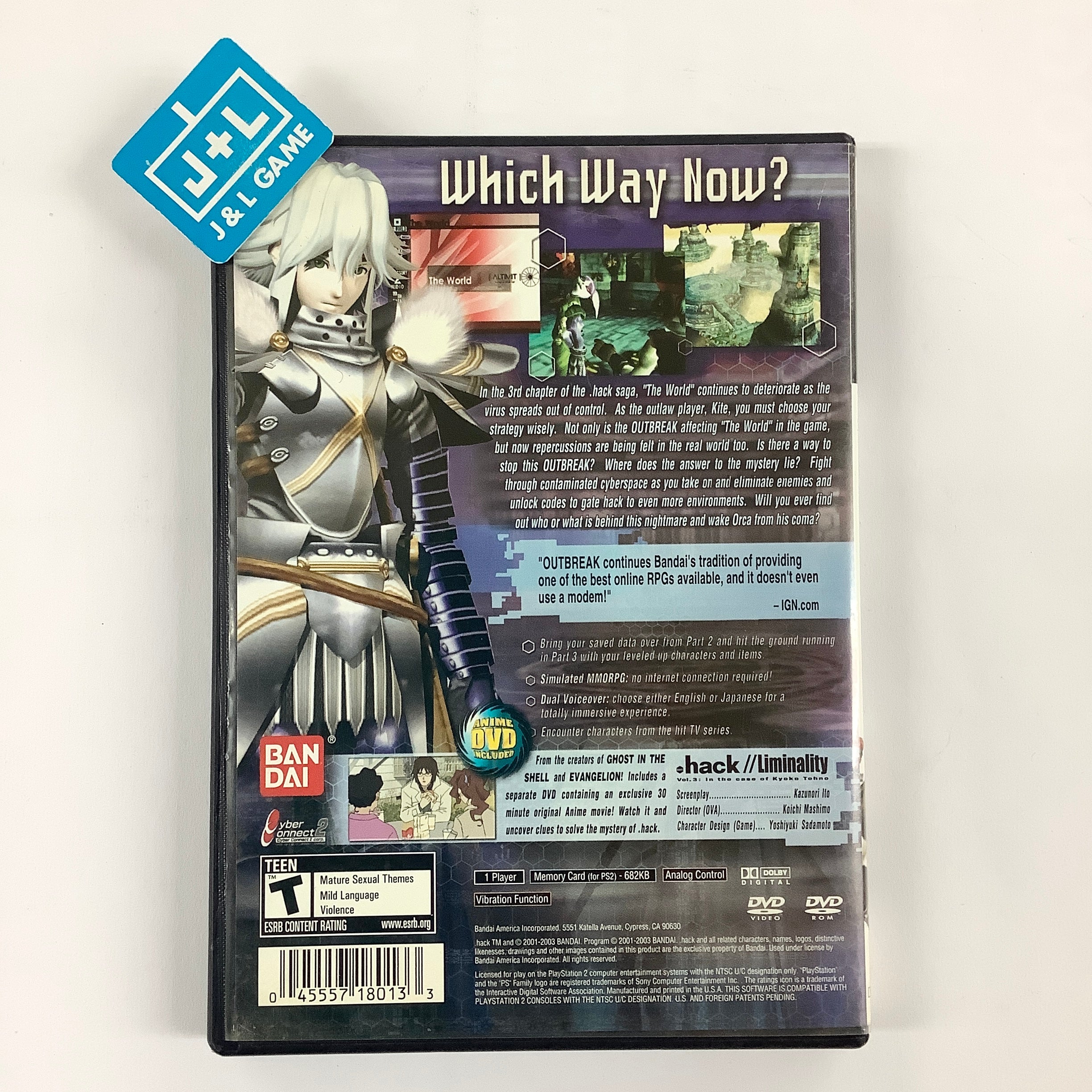 .hack//Part 3: Outbreak - (PS2) PlayStation 2 [Pre-Owned] Video Games Bandai Namco   