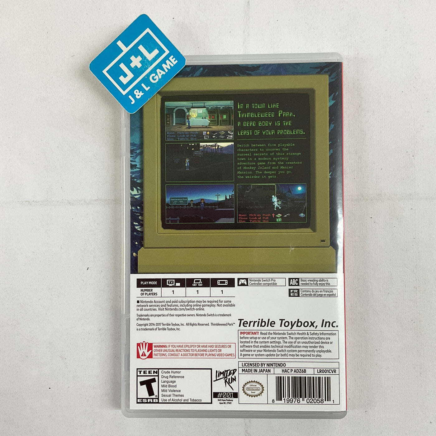 Thimbleweed Park (Limited Run 001) (NSW) Nintendo Switch [PreOwned