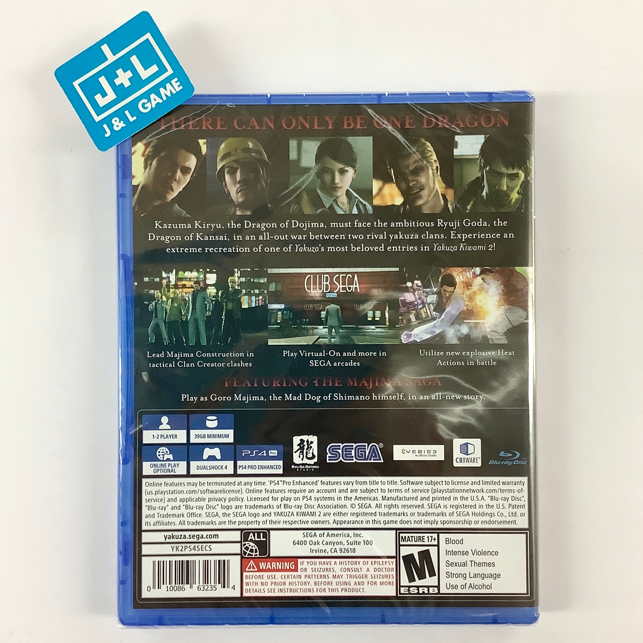 Yakuza Kiwami 2 - (PS4) PlayStation 4 Video Games SEGA   
