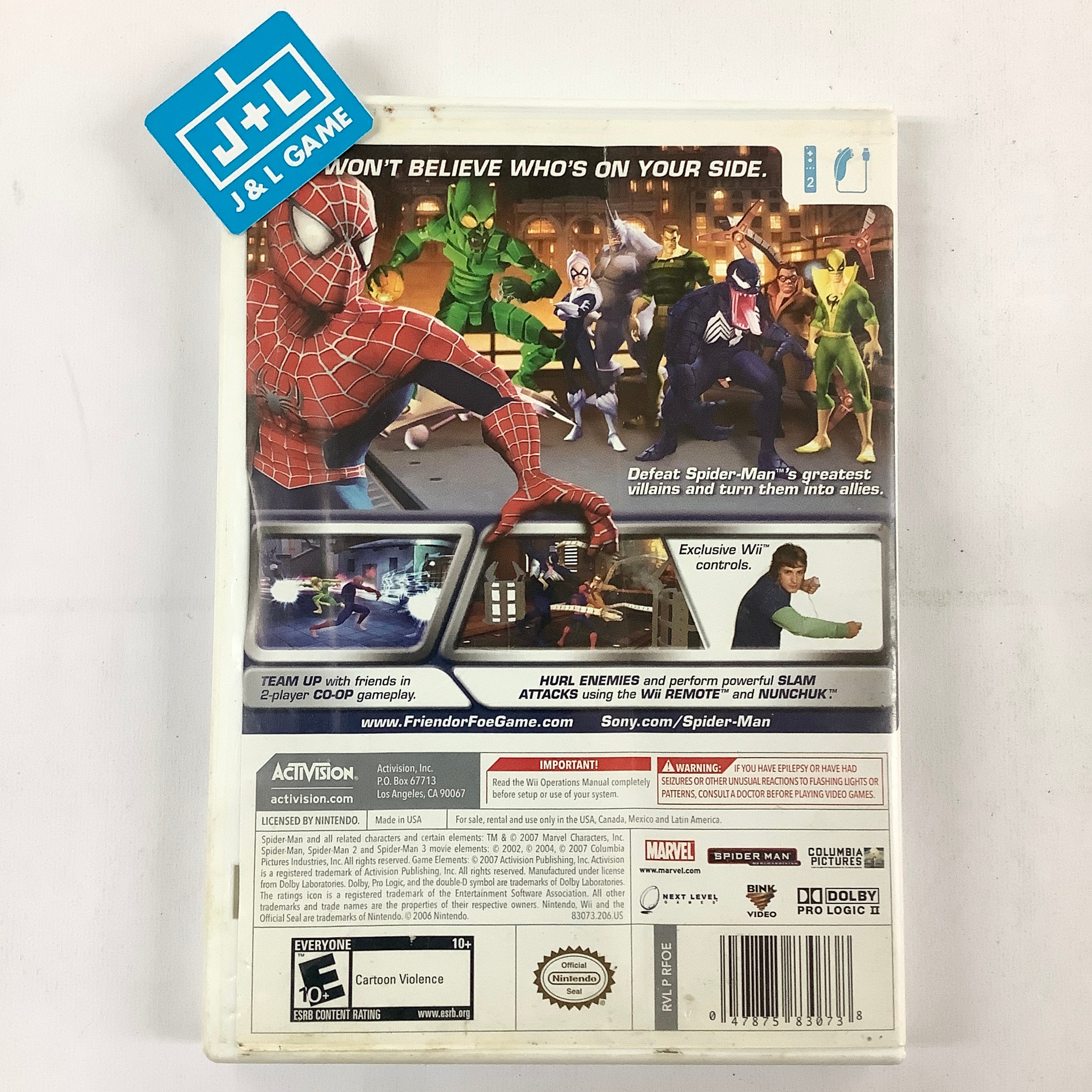 Spider-Man: Friend or Foe - Nintendo Wii [Pre-Owned] Video Games Activision   