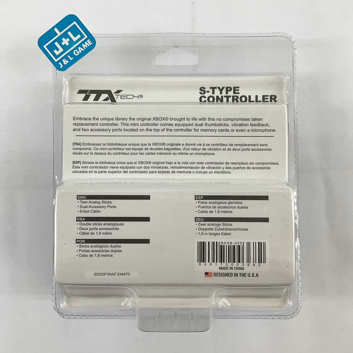 Ttx Controller TTX Tech Wired Xbox Controller (Clear Blue) - (XB) Xbox | J&L Game
