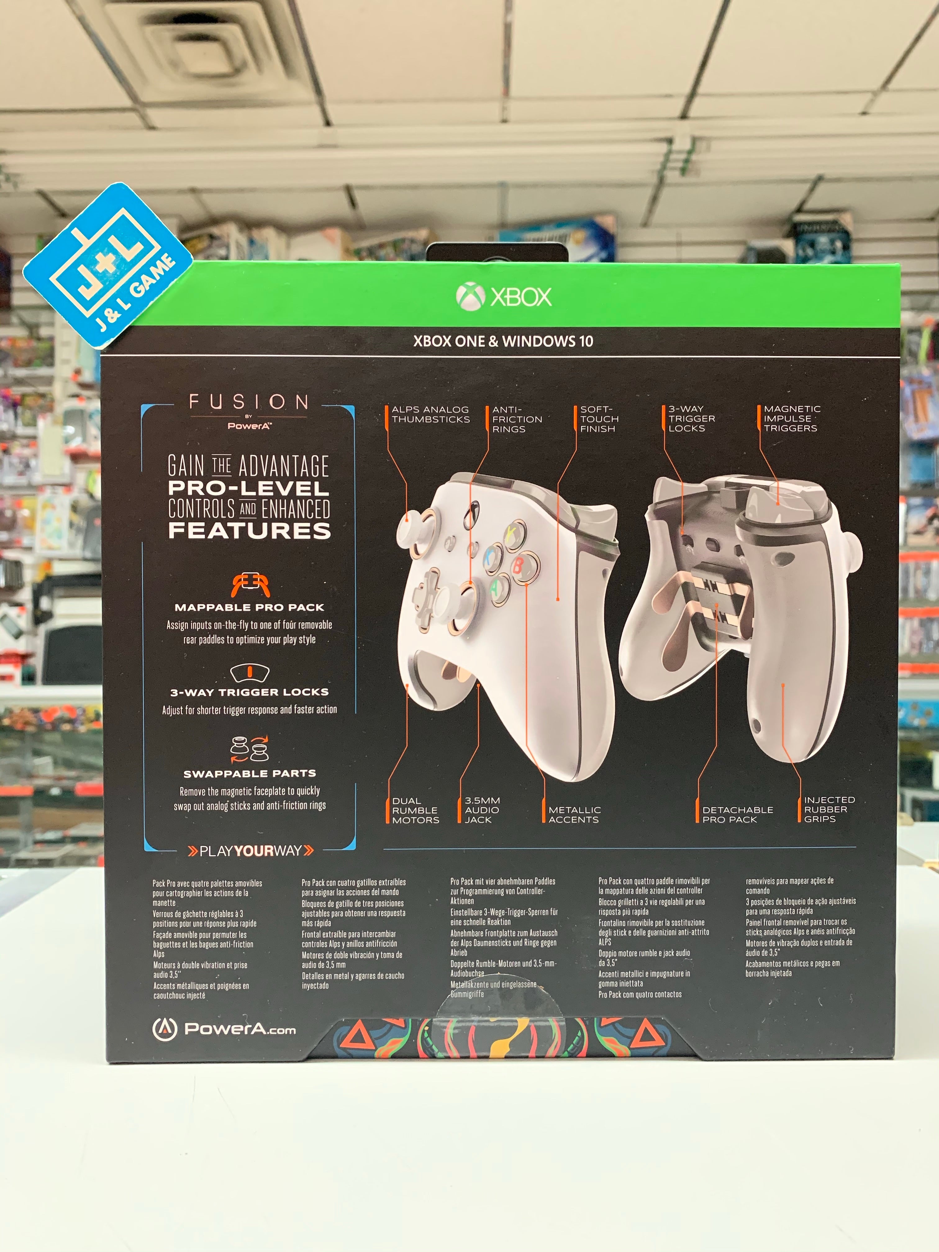 Xbox One & Windows 10 Fusion Pro Controller Wired ( White ) - Xbox One Accessories Power A   