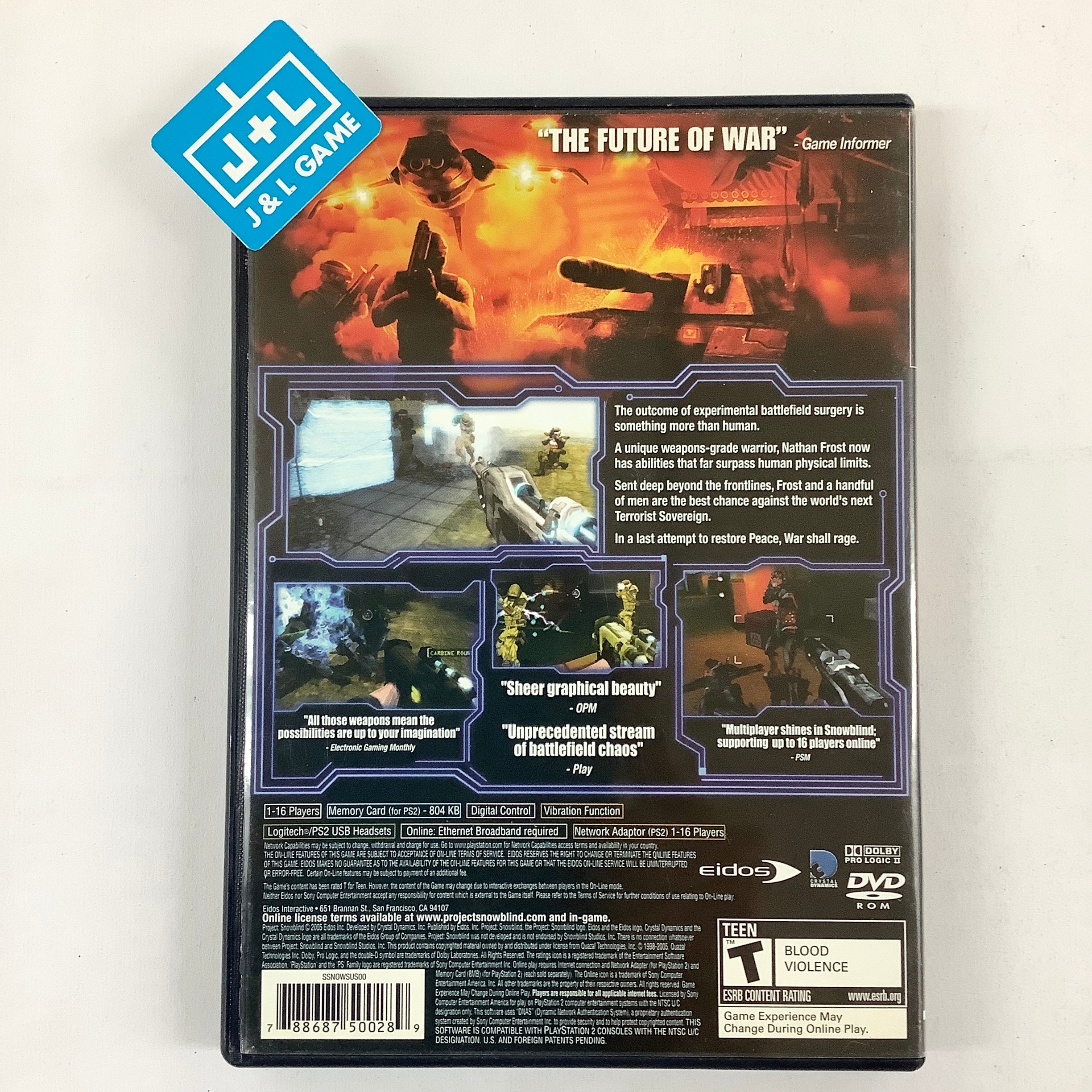 Project: Snowblind - (PS2) PlayStation 2 [Pre-Owned] Video Games Eidos Interactive   