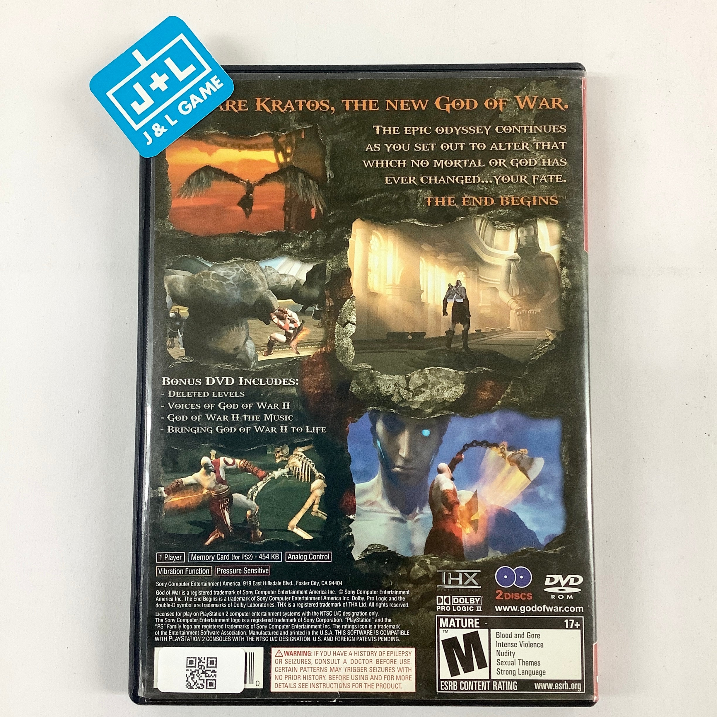 God of War II (Greatest Hits) - (PS2) PlayStation 2 [Pre-Owned] Video Games SCEA   