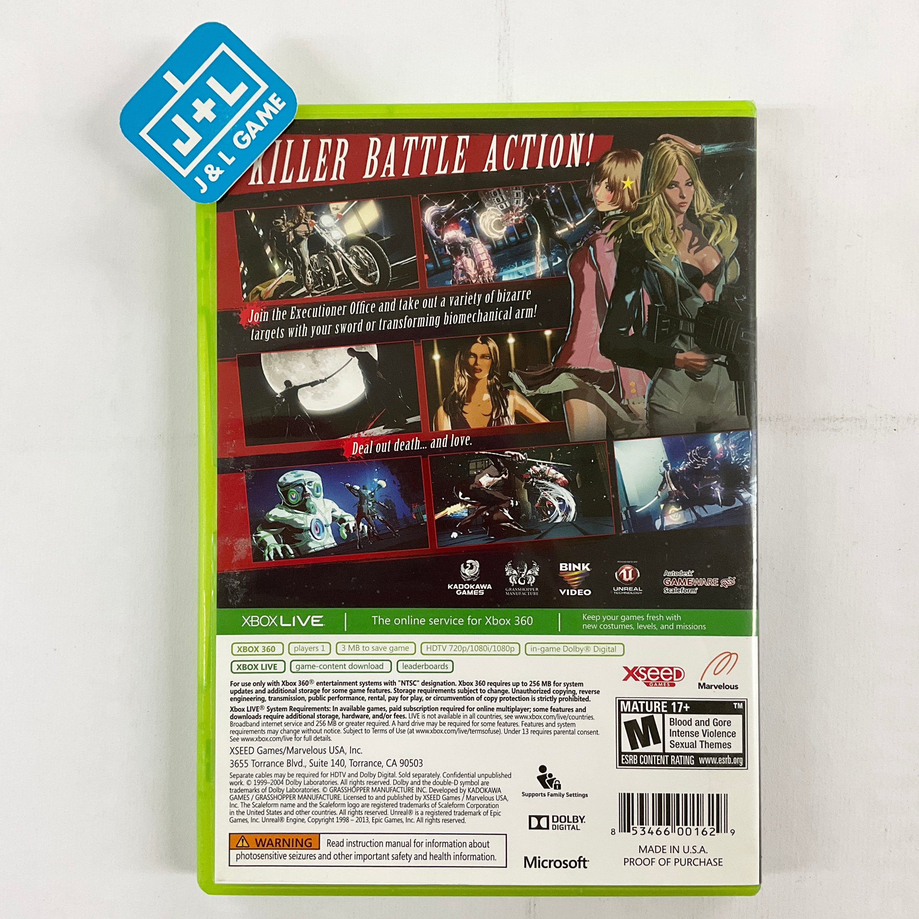 Killer Is Dead - Xbox 360 [Pre-Owned] Video Games XSEED Games   