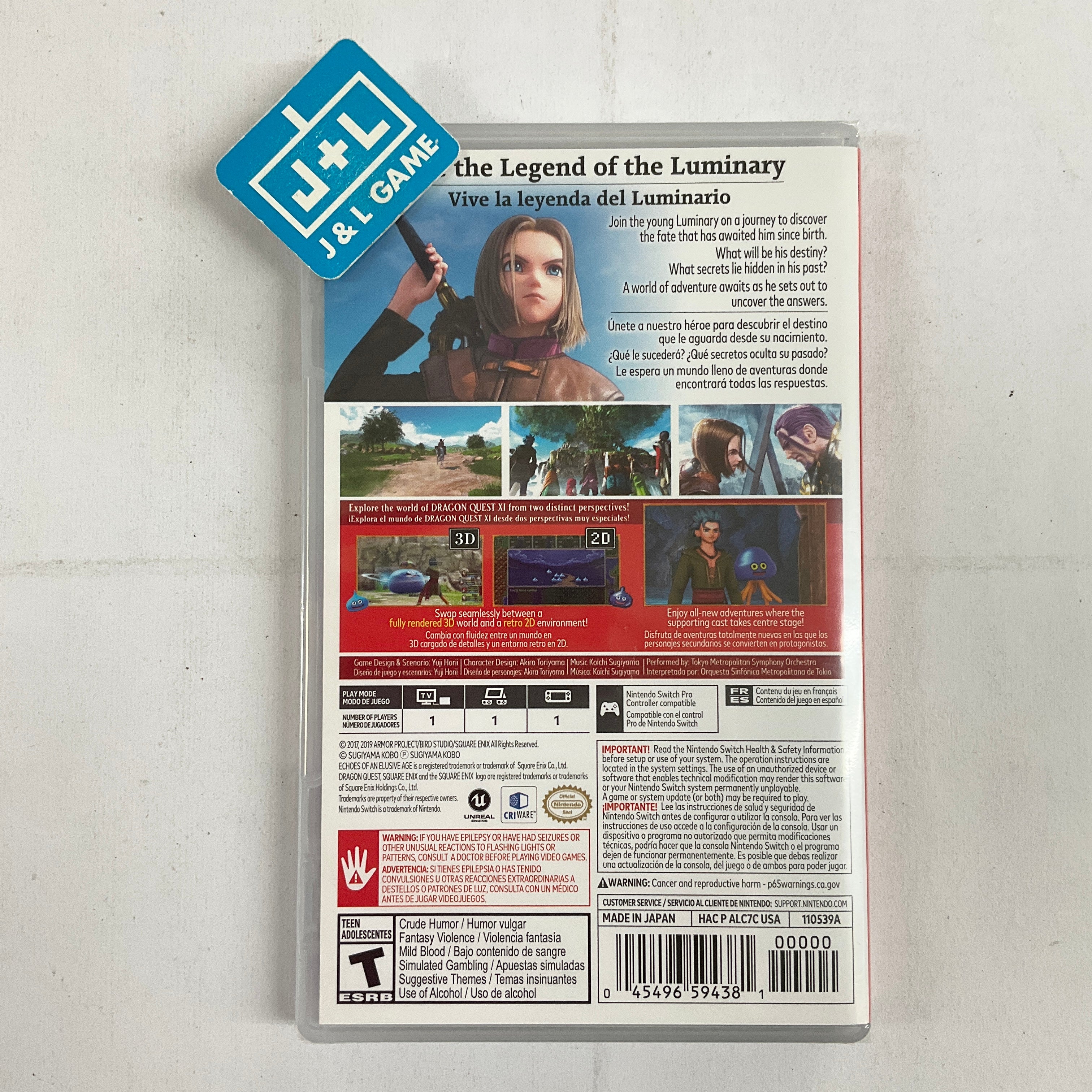 Dragon Quest XI S: Echoes of an Elusive Age - Definitive Edition - (NSW) Nintendo Switch Video Games Square Enix   