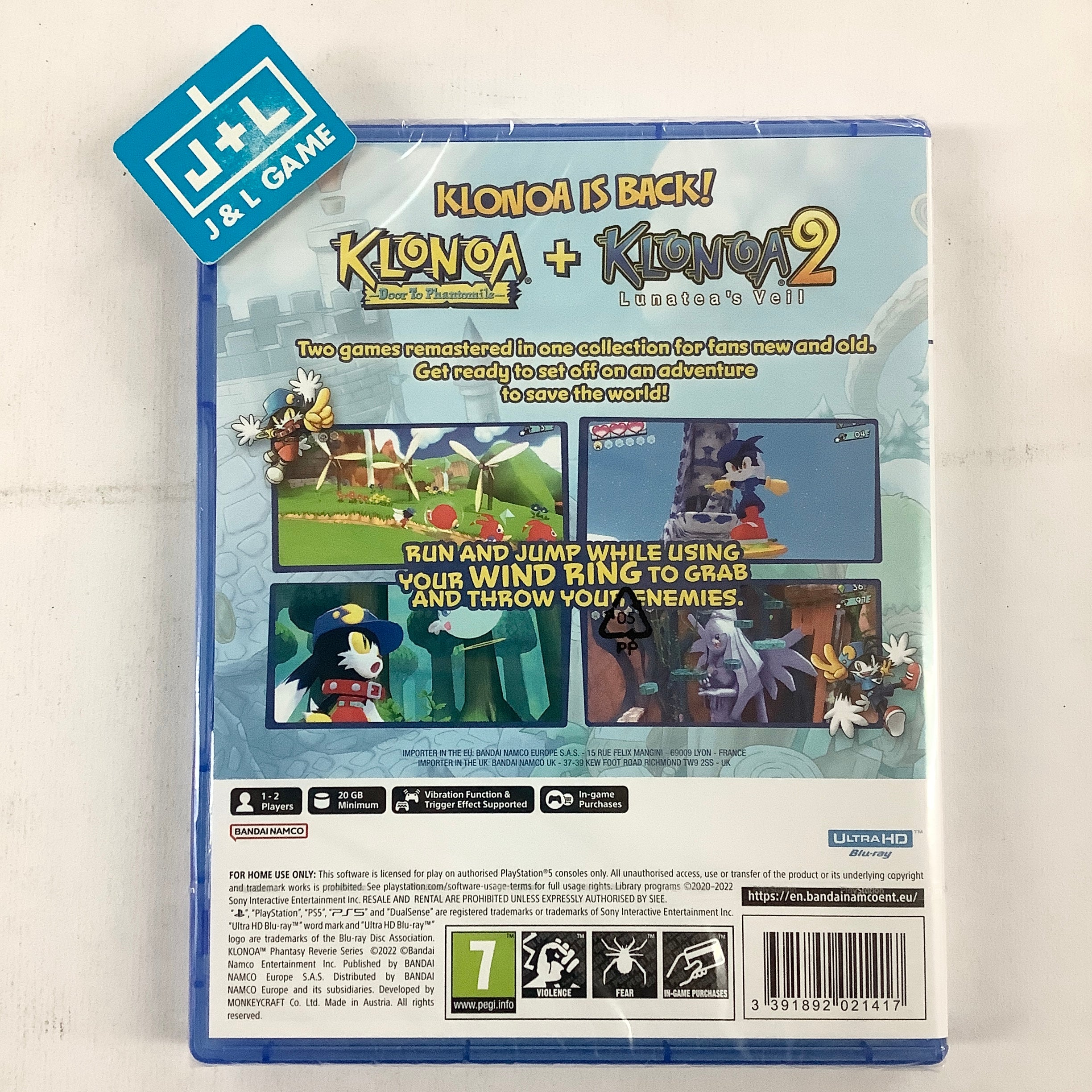 Klonoa Phantasy Reverie Series - (PS5) PlayStation 5 (European Import) Video Games Bandai Namco Games   