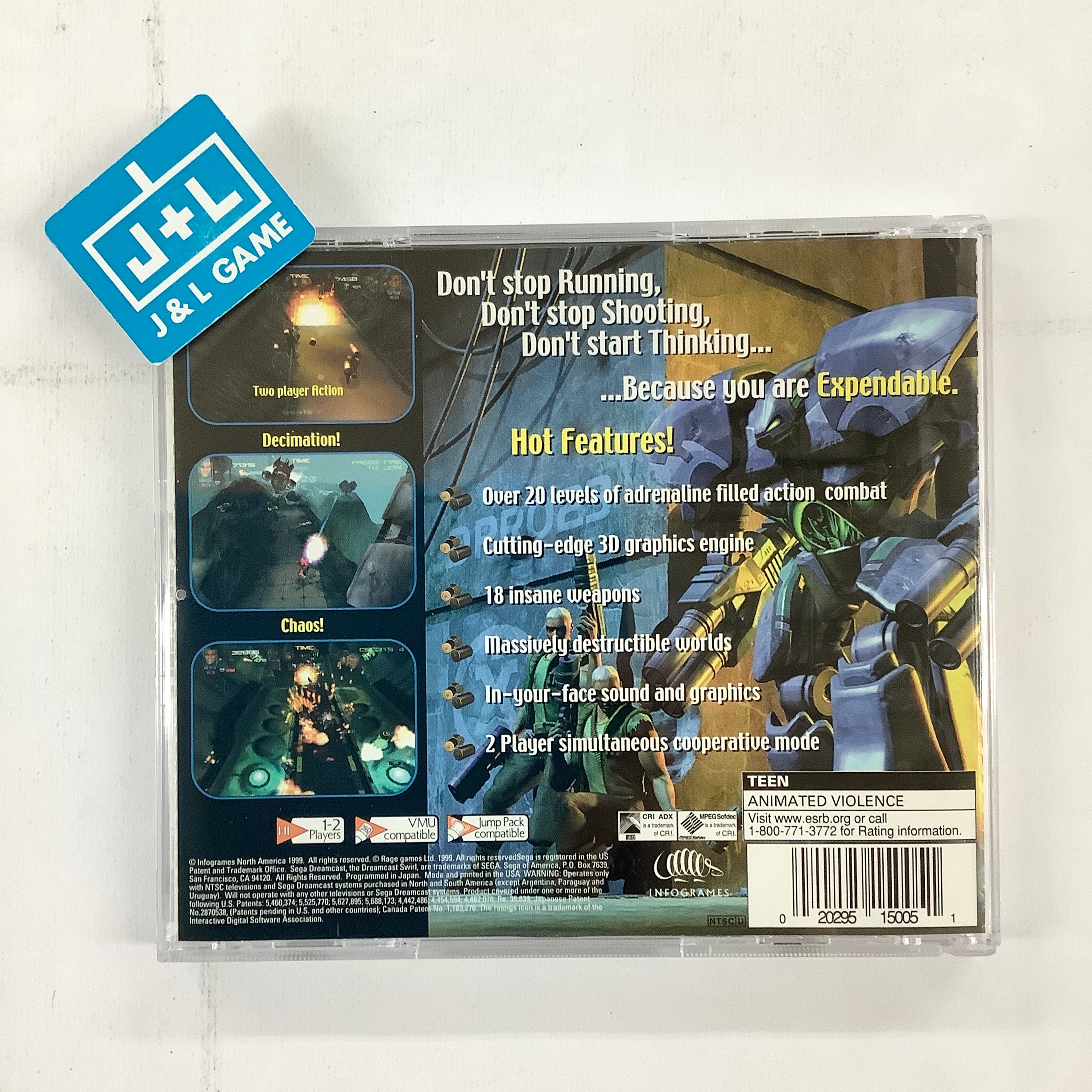 Expendable - (DC) SEGA Dreamcast  [Pre-Owned] Video Games Infogrames   