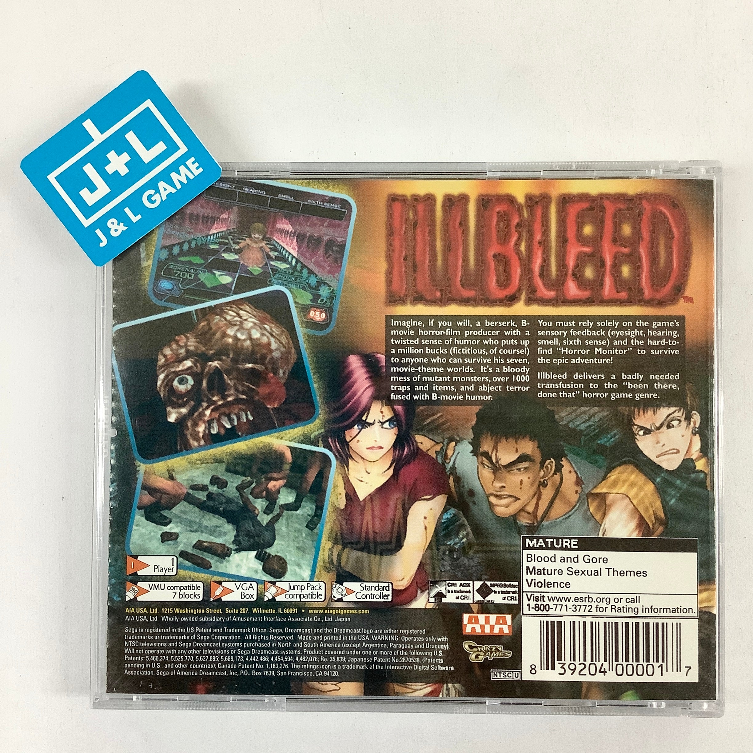 Illbleed - (DC) SEGA Dreamcast [Pre-Owned] Video Games AIA   