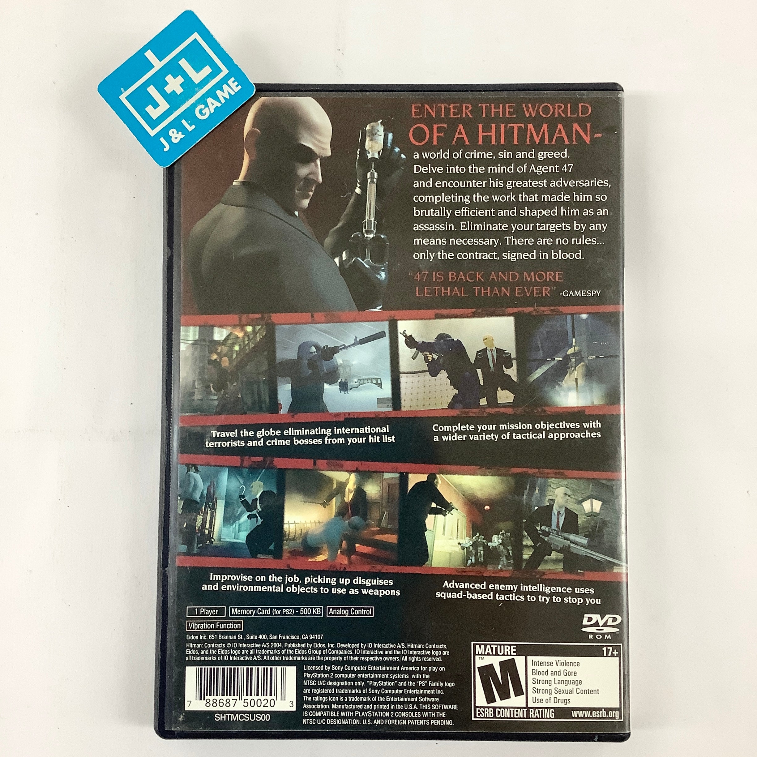 Hitman: Contracts - (PS2) PlayStation 2 [Pre-Owned] Video Games Eidos Interactive   