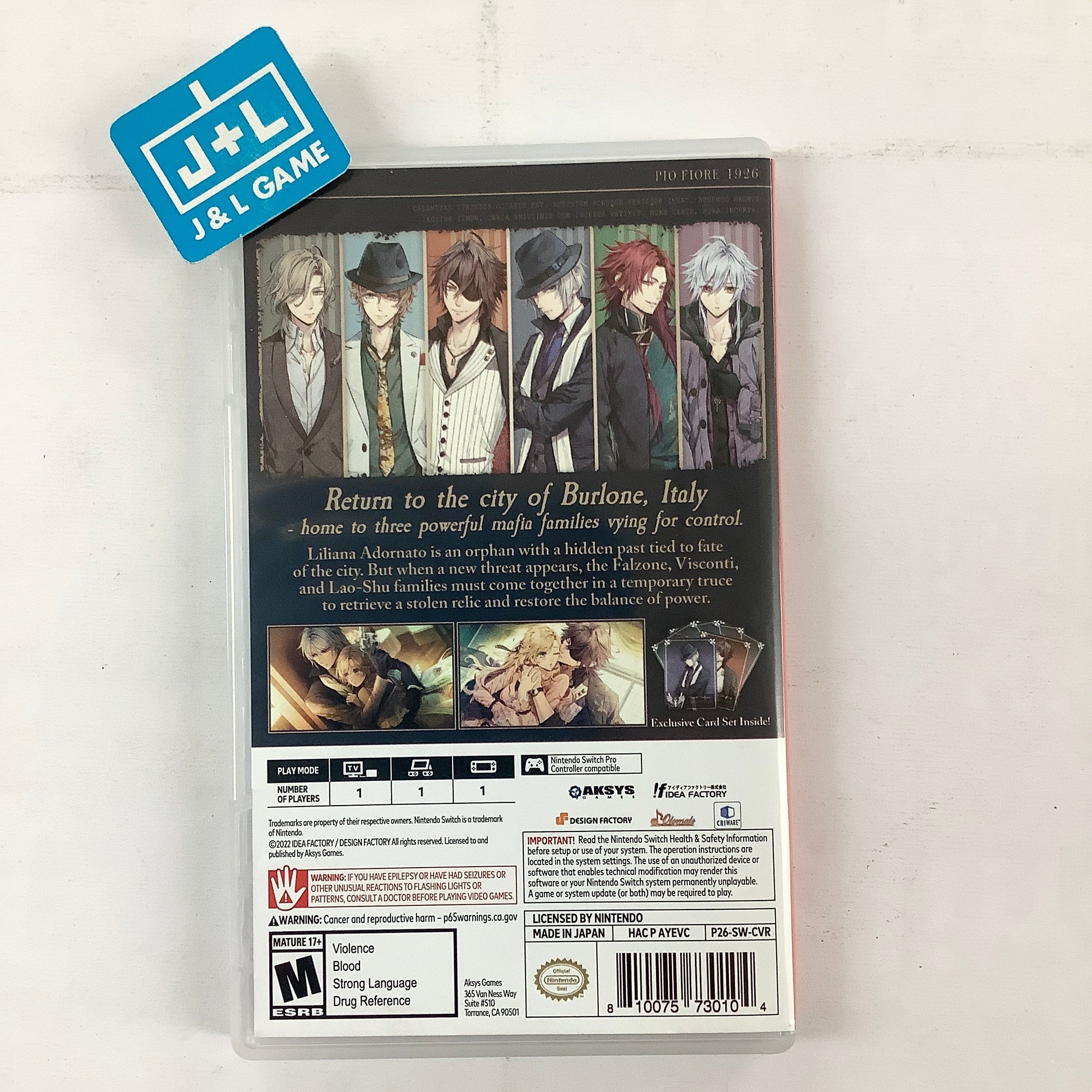 Piofiore: Episodio 1926 Limited Edition - (NSW) Nintendo Switch [UNBOXING] Video Games Aksys   