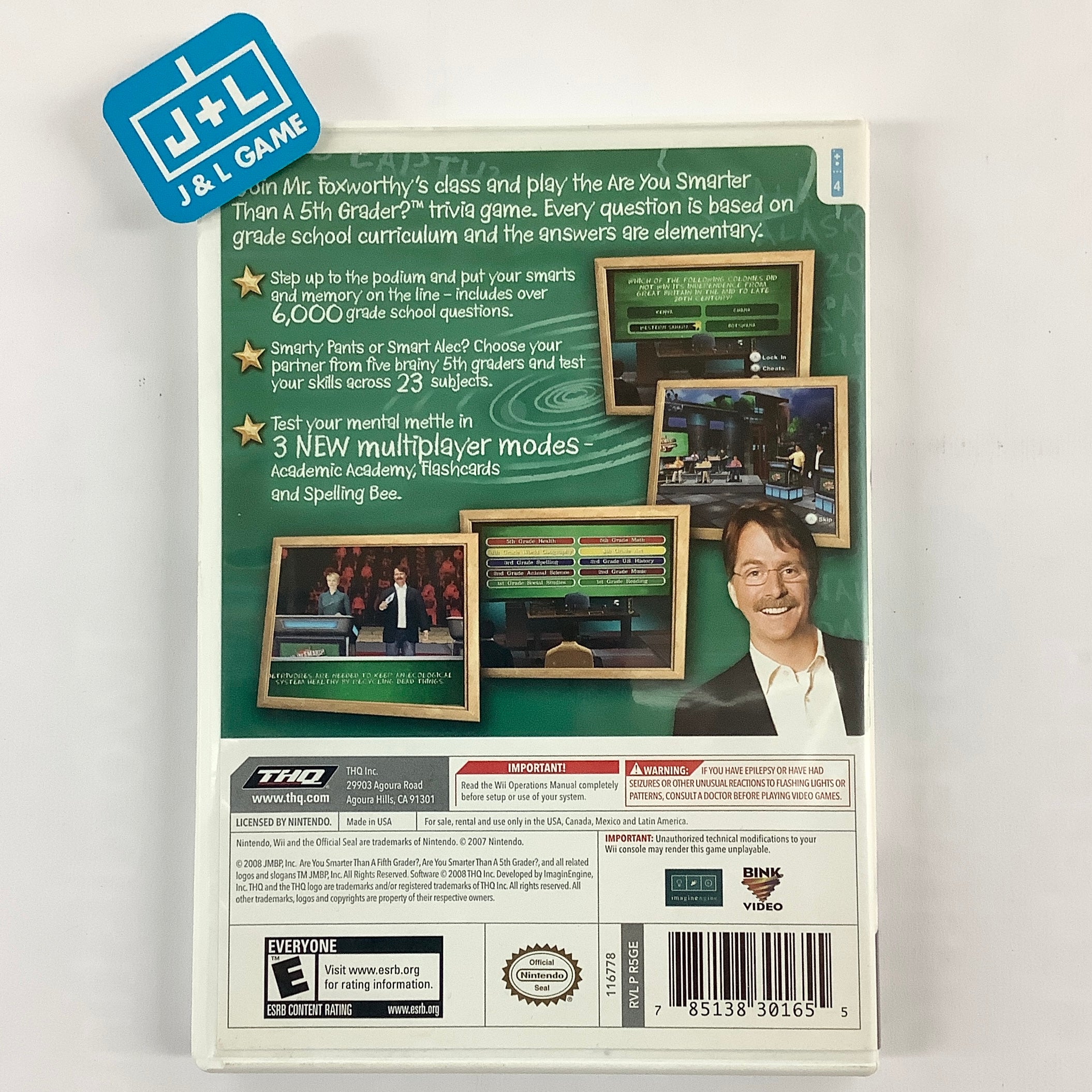 Are You Smarter Than a 5th Grader: Make the Grade - Nintendo Wii [Pre-Owned] Video Games THQ   