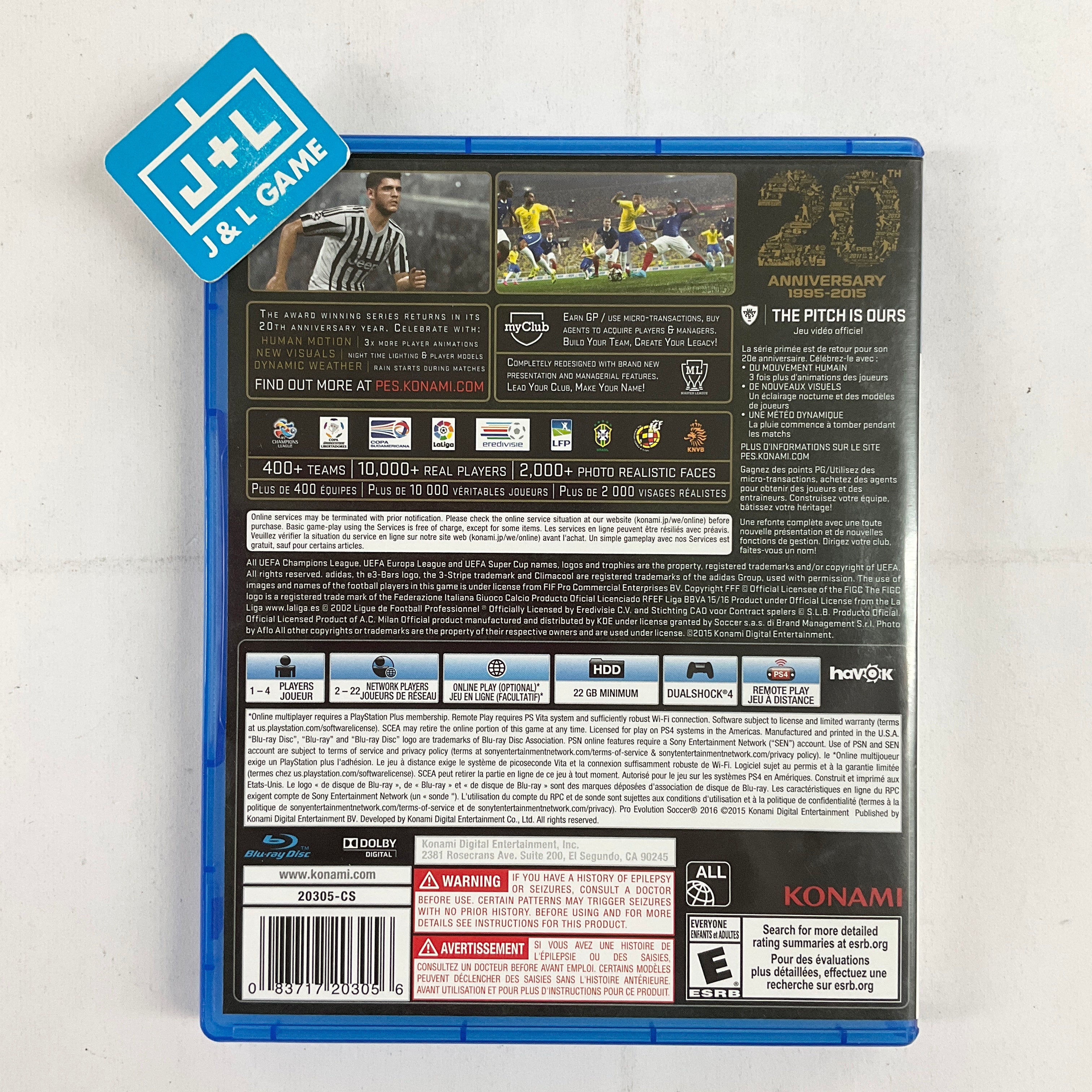 Pro Evolution Soccer 2016 - (PS4) PlayStation 4 [Pre-Owned] Video Games Konami   