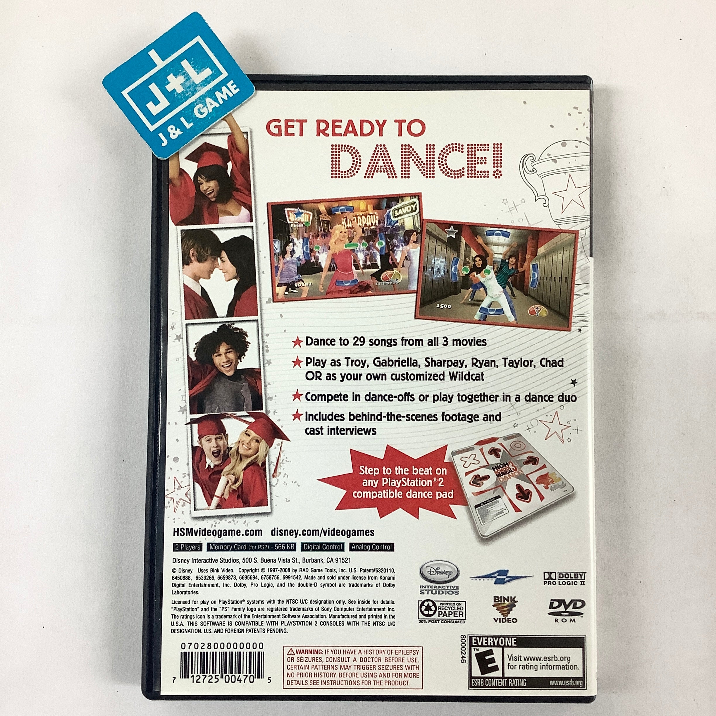 High School Musical 3: Senior Year DANCE! - (PS2) PlayStation 2 [Pre-Owned] Video Games Disney Interactive Studios   