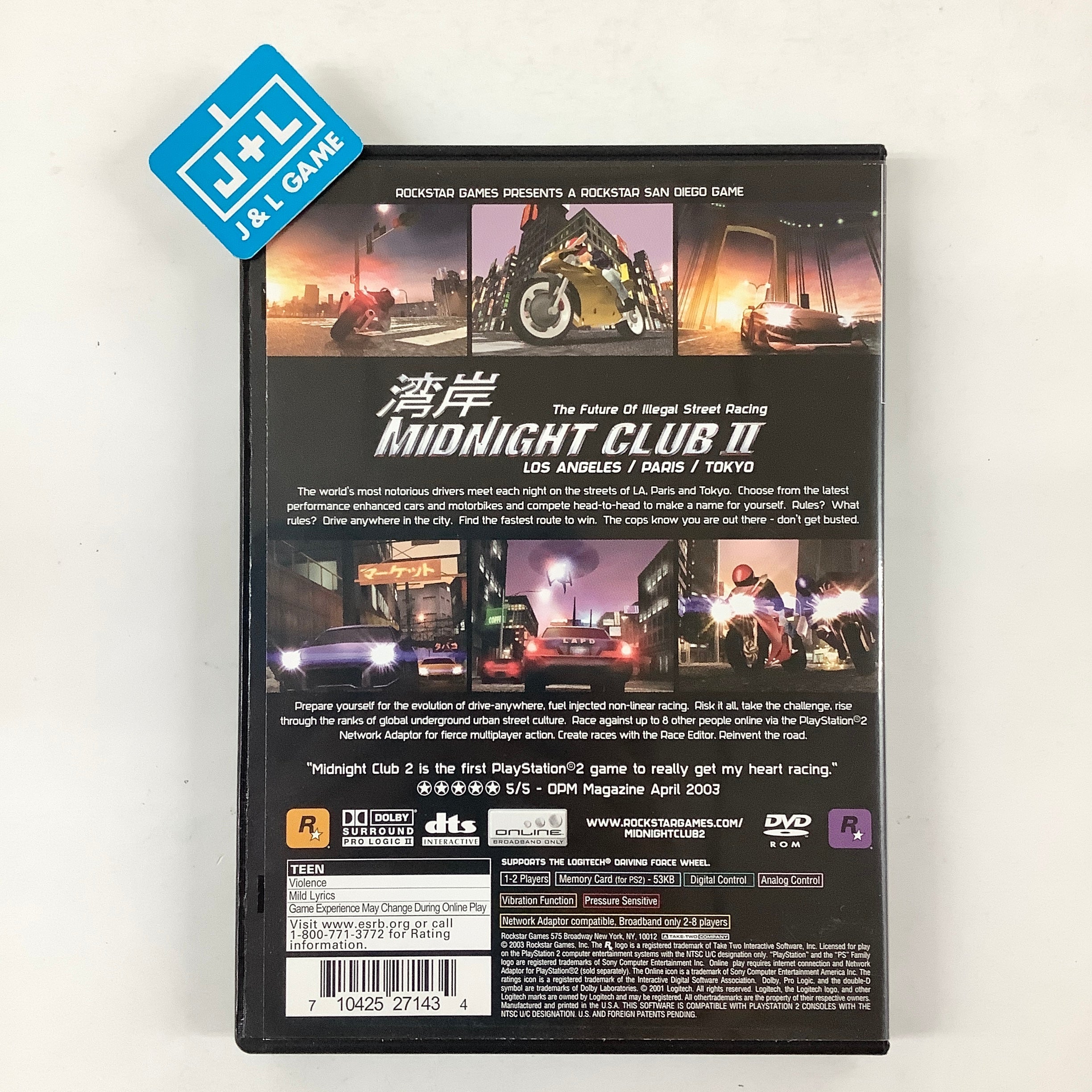 Midnight Club II - (PS2) PlayStation 2 [Pre-Owned] Video Games Rockstar Games   