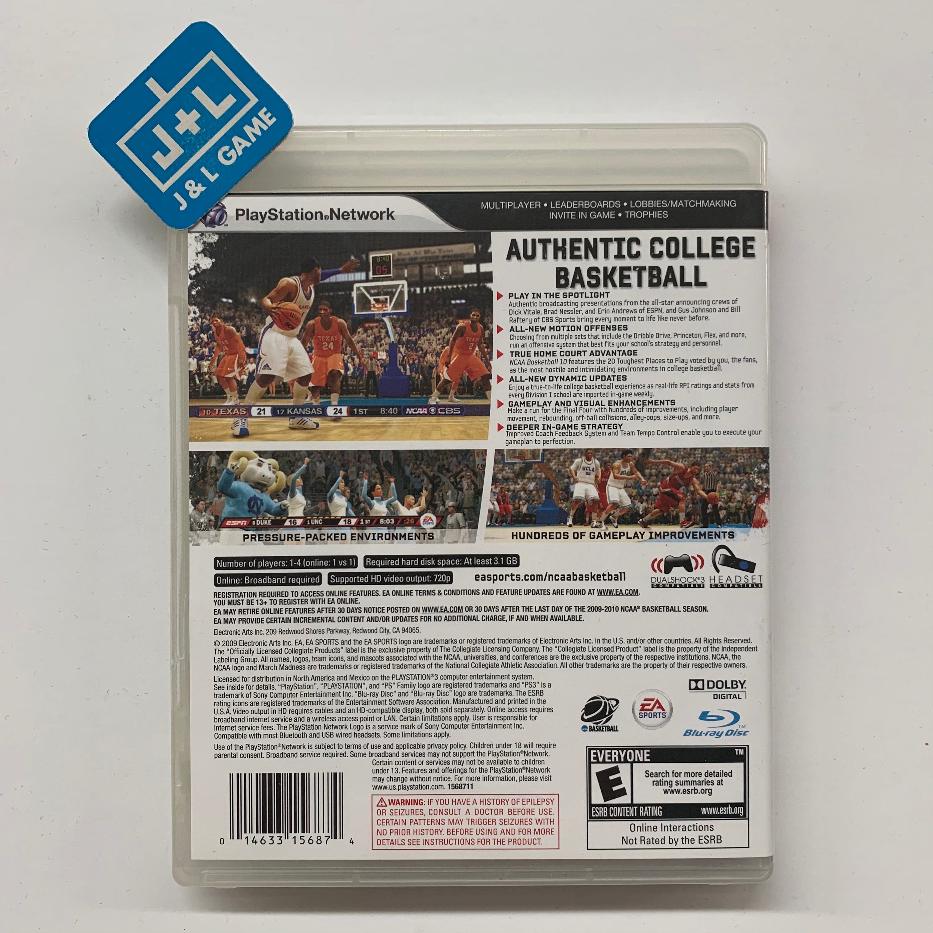 NCAA Basketball 10 - (PS3) PlayStation 3 [Pre-Owned] | J&L Game