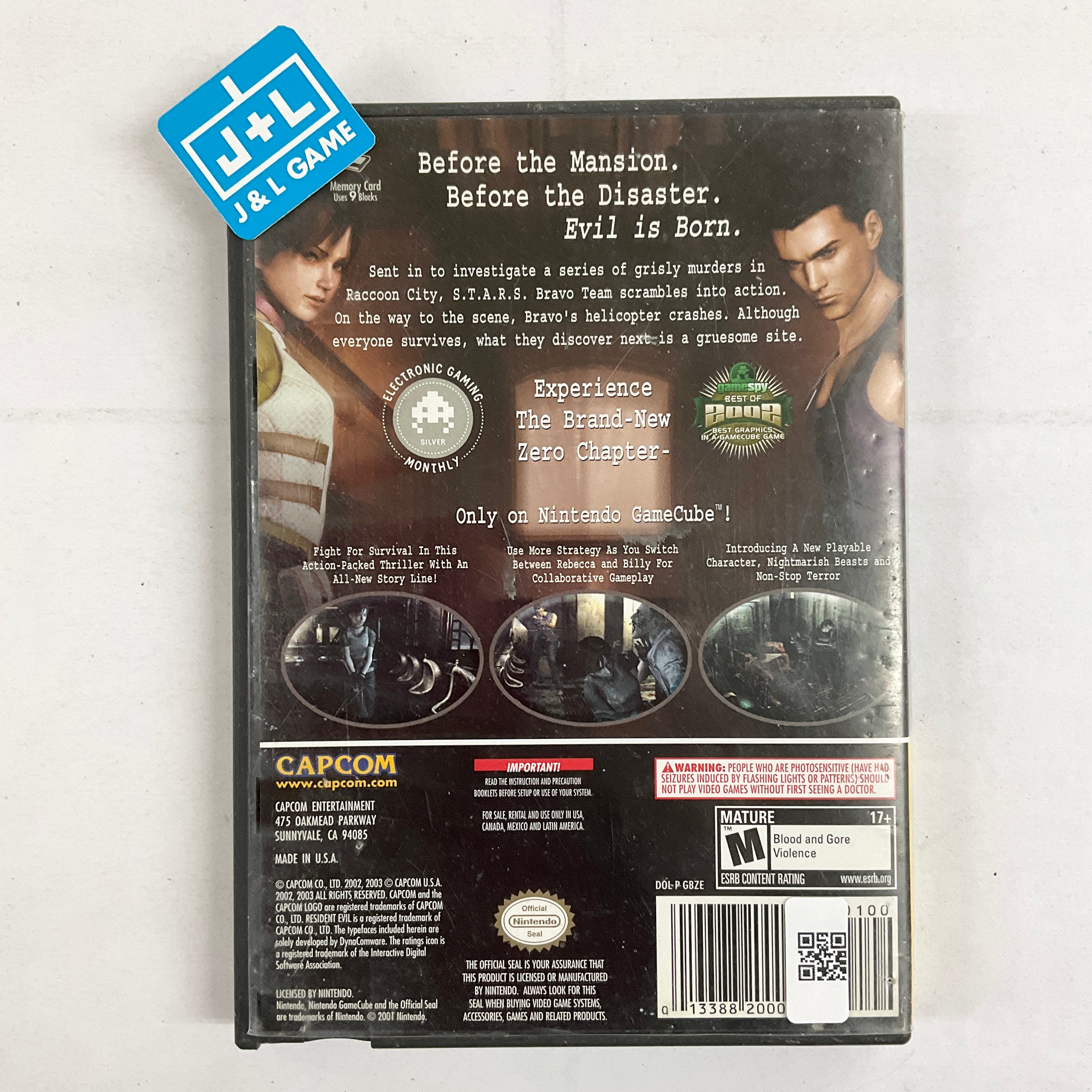 Resident Evil 0 (Player's Choice) - (GC) GameCube [Pre-Owned] Video Games Capcom   