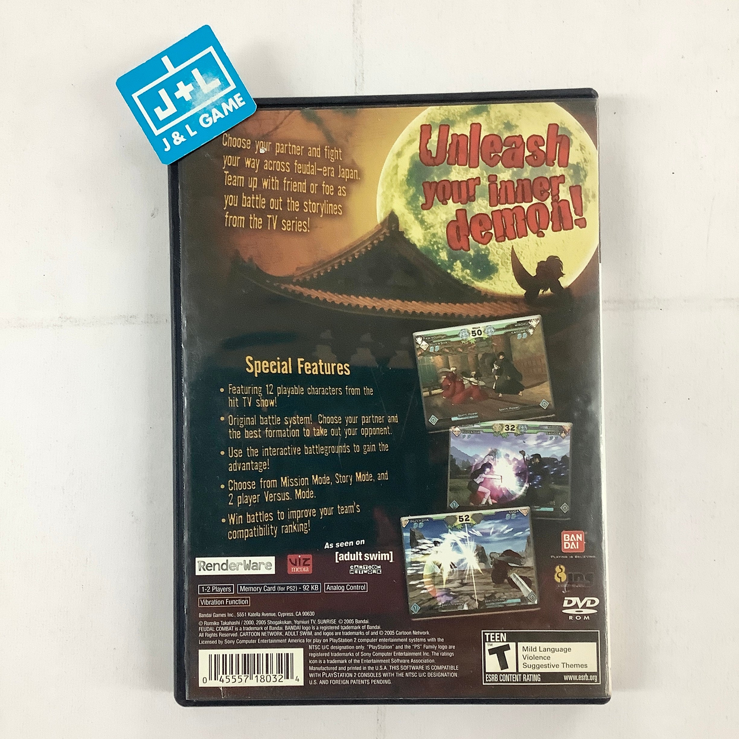 Inuyasha: Feudal Combat - (PS2) PlayStation 2 [Pre-Owned] Video Games Majesco   