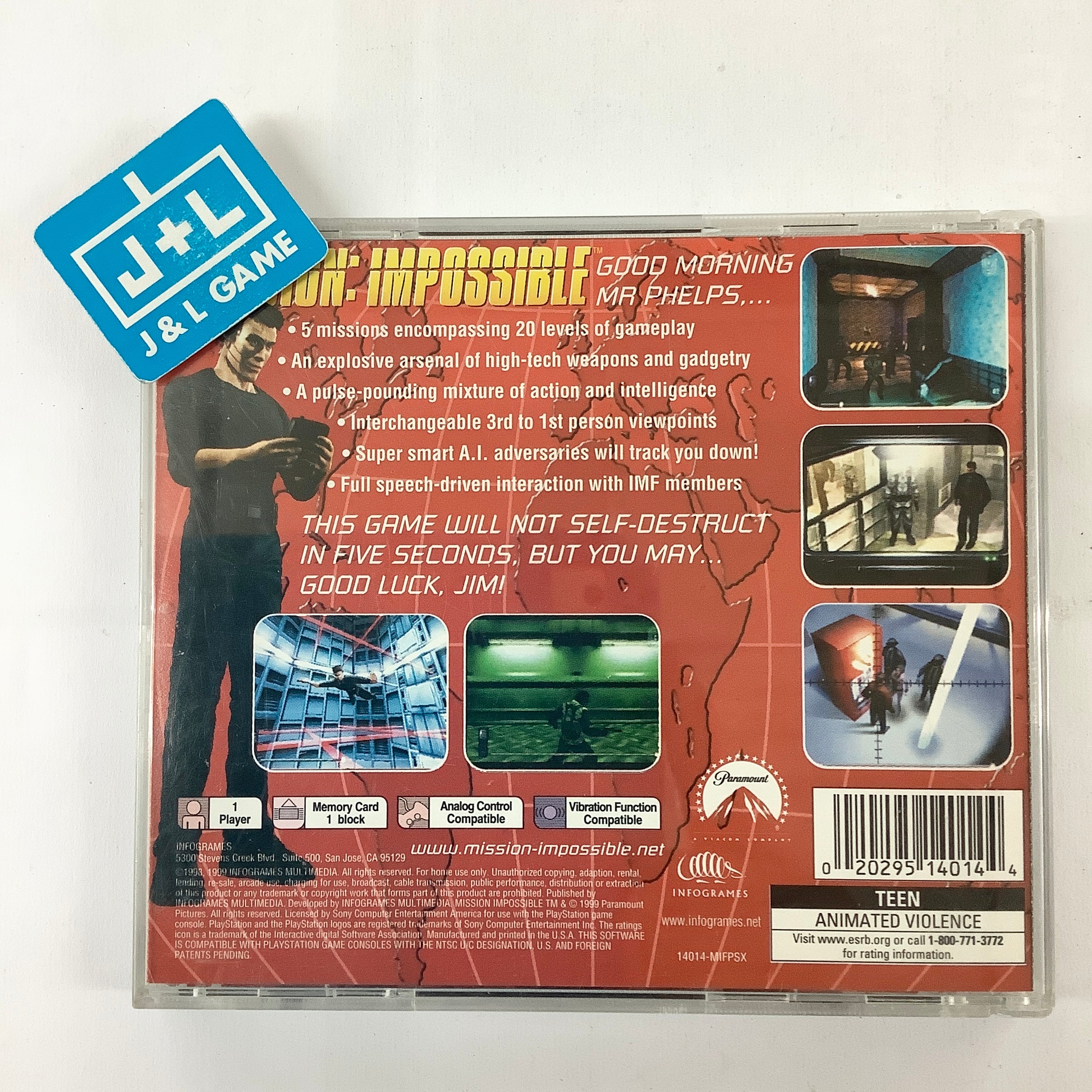 Mission: Impossible - (PS1) PlayStation 1 [Pre-Owned] Video Games Infogrames   