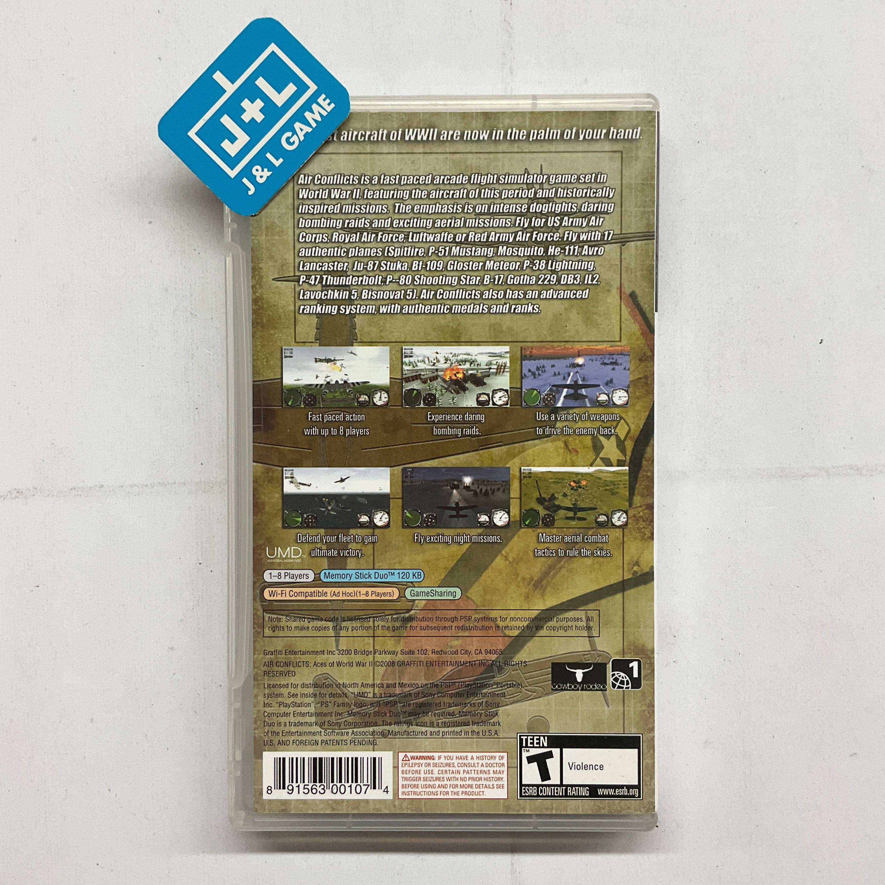 Air Conflicts: Aces of World War II - SONY PSP [Pre-Owned] Video Games Graffiti Entertainment   