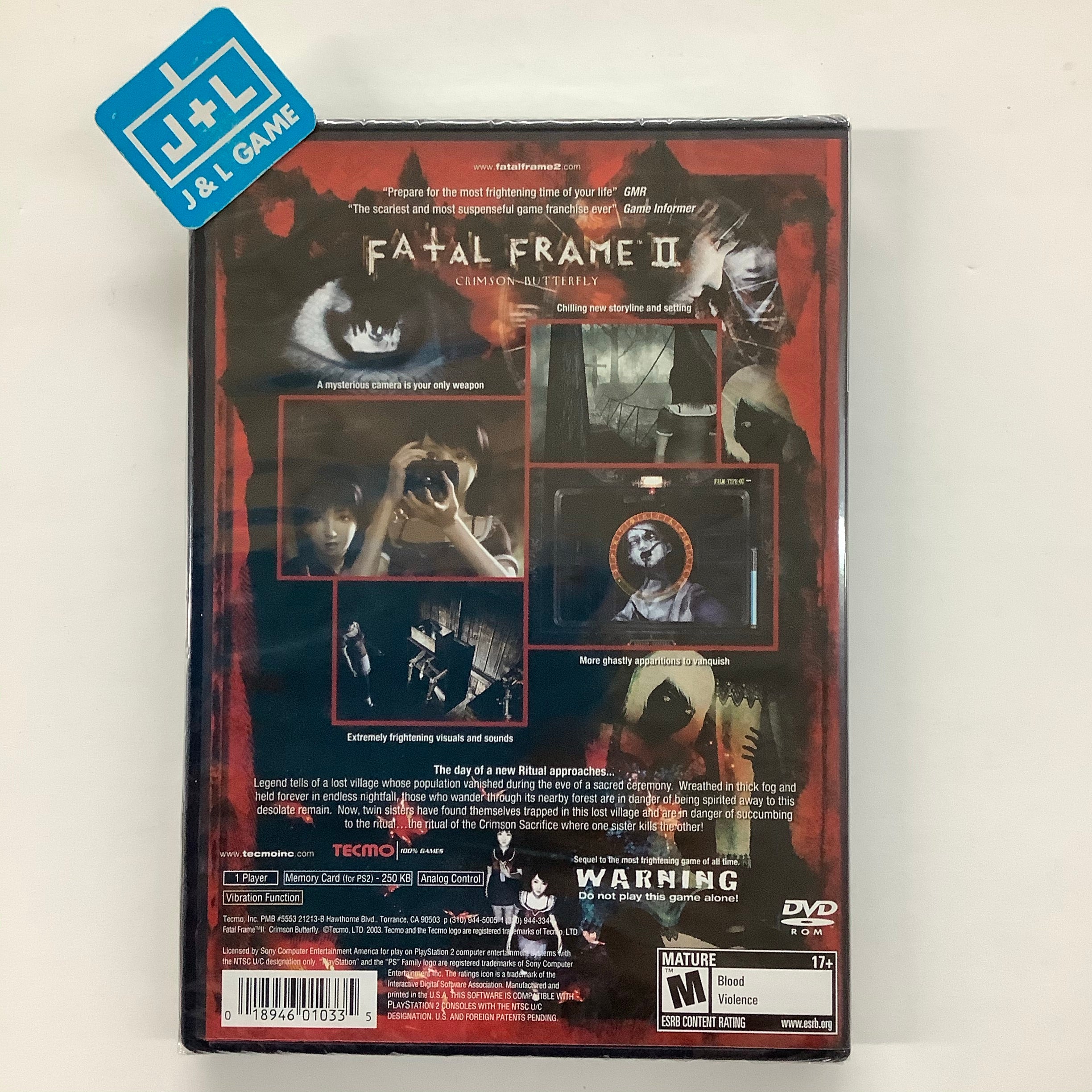Fatal Frame II: Crimson Butterfly - (PS2) PlayStation 2 Video Games Tecmo   