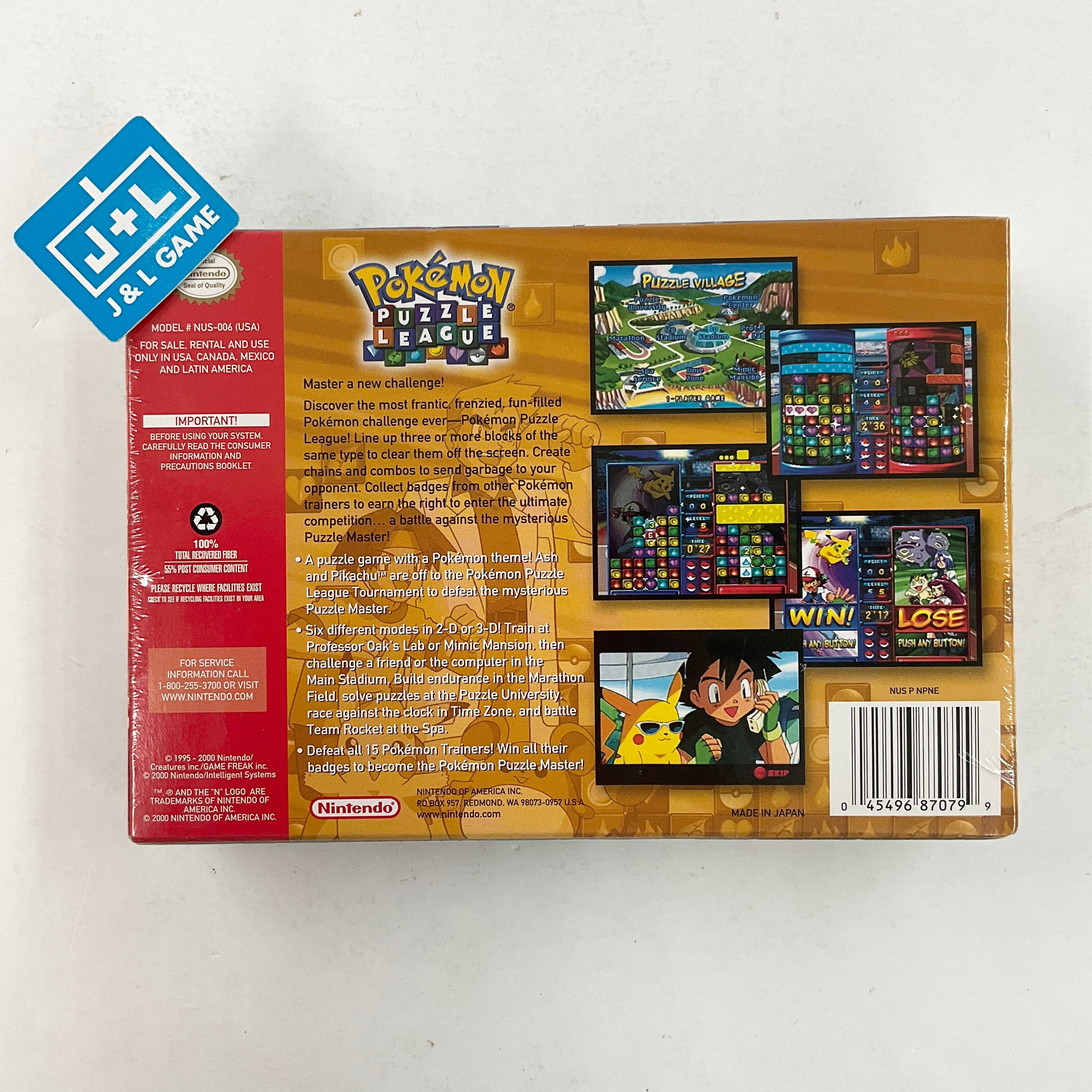 Pokemon Puzzle League - (N64) Nintendo 64 Video Games Nintendo   