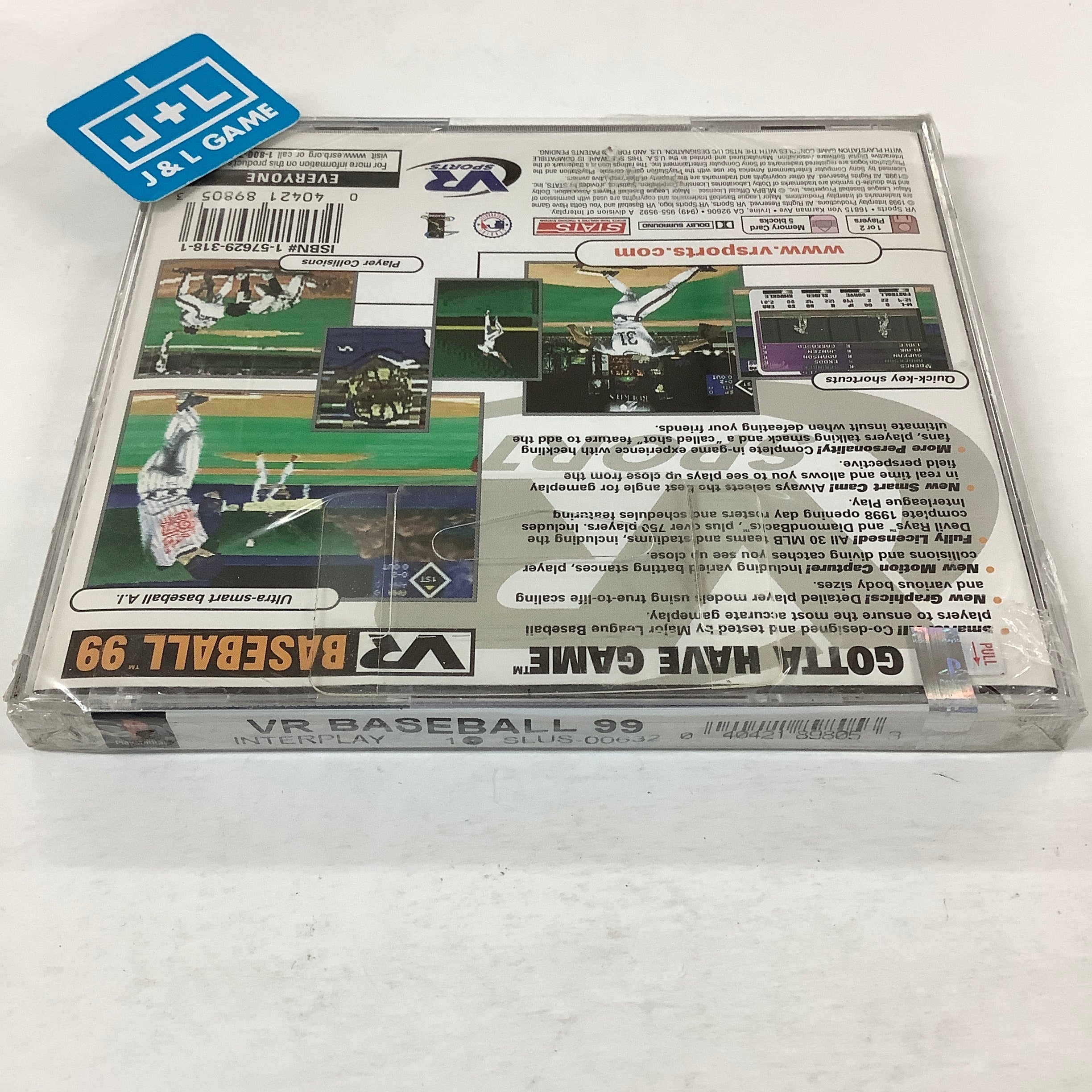 VR Baseball 99 - (PS1) PlayStation 1 Video Games Interplay   