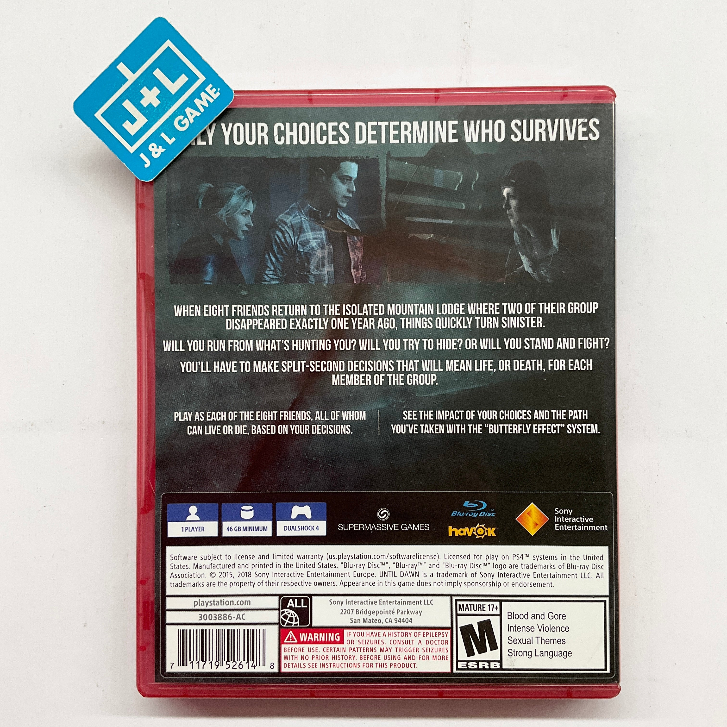 Until Dawn (PlayStation Hits) - (PS4) PlayStation 4 [Pre-Owned] Video Games SCEA   