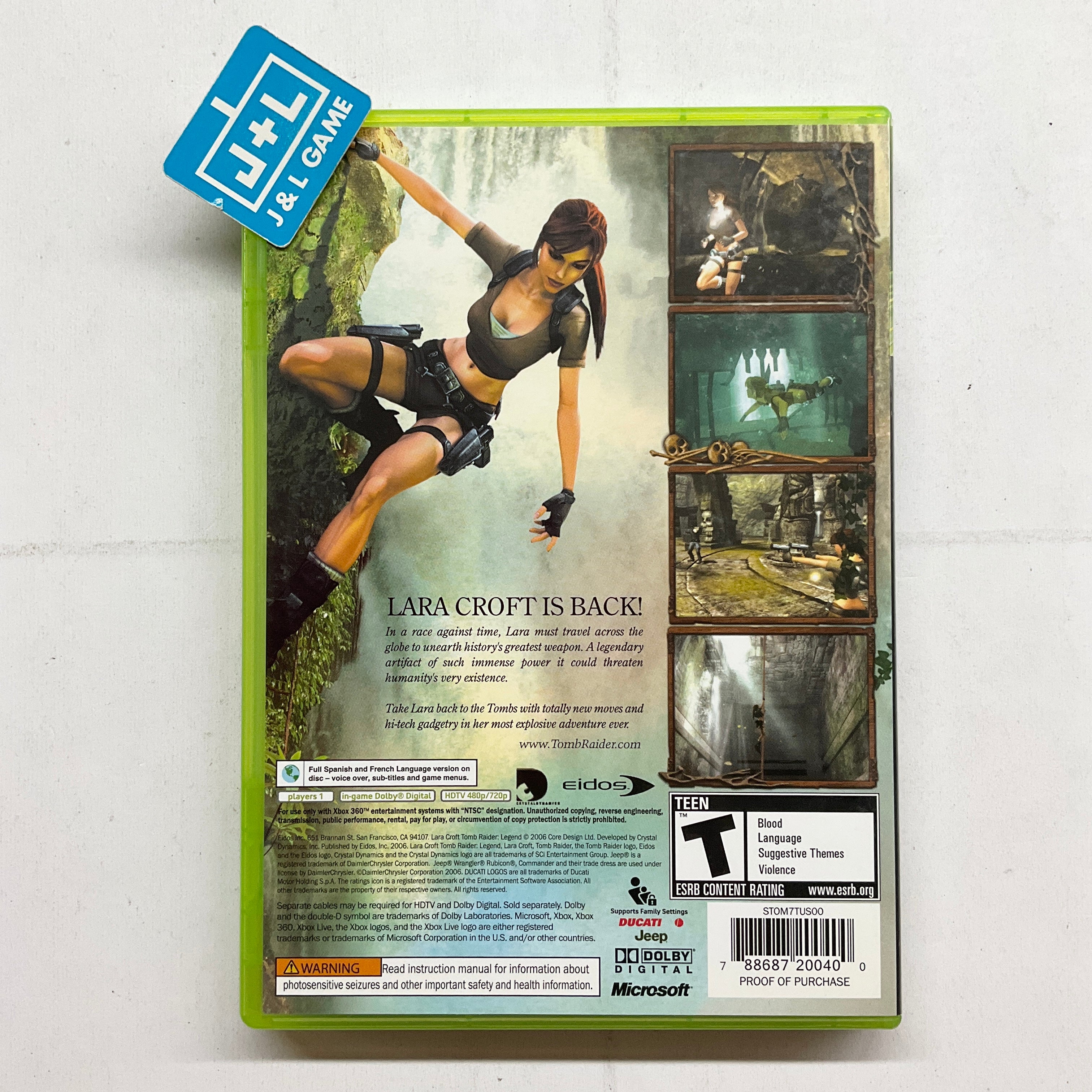Tomb Raider: Legend - Xbox 360 [Pre-Owned] Video Games Eidos Interactive   