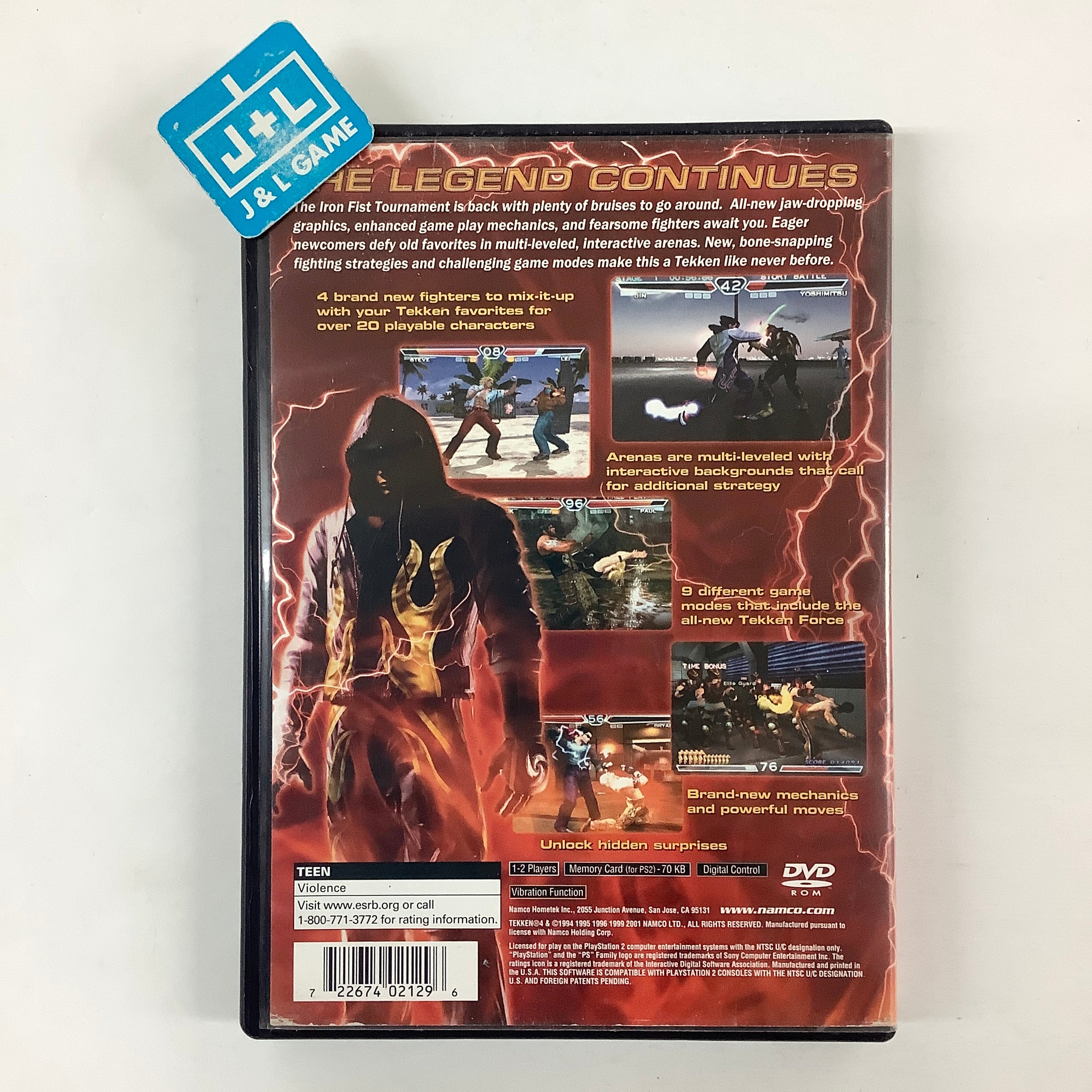 Tekken 4 - (PS2) PlayStation 2 [Pre-Owned] Video Games Namco   
