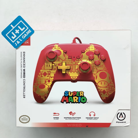 PowerA Nintendo Switch Enhanced Wired Controller (Golden Mario) - (NSW) Nintendo Switch Accessories PowerA   