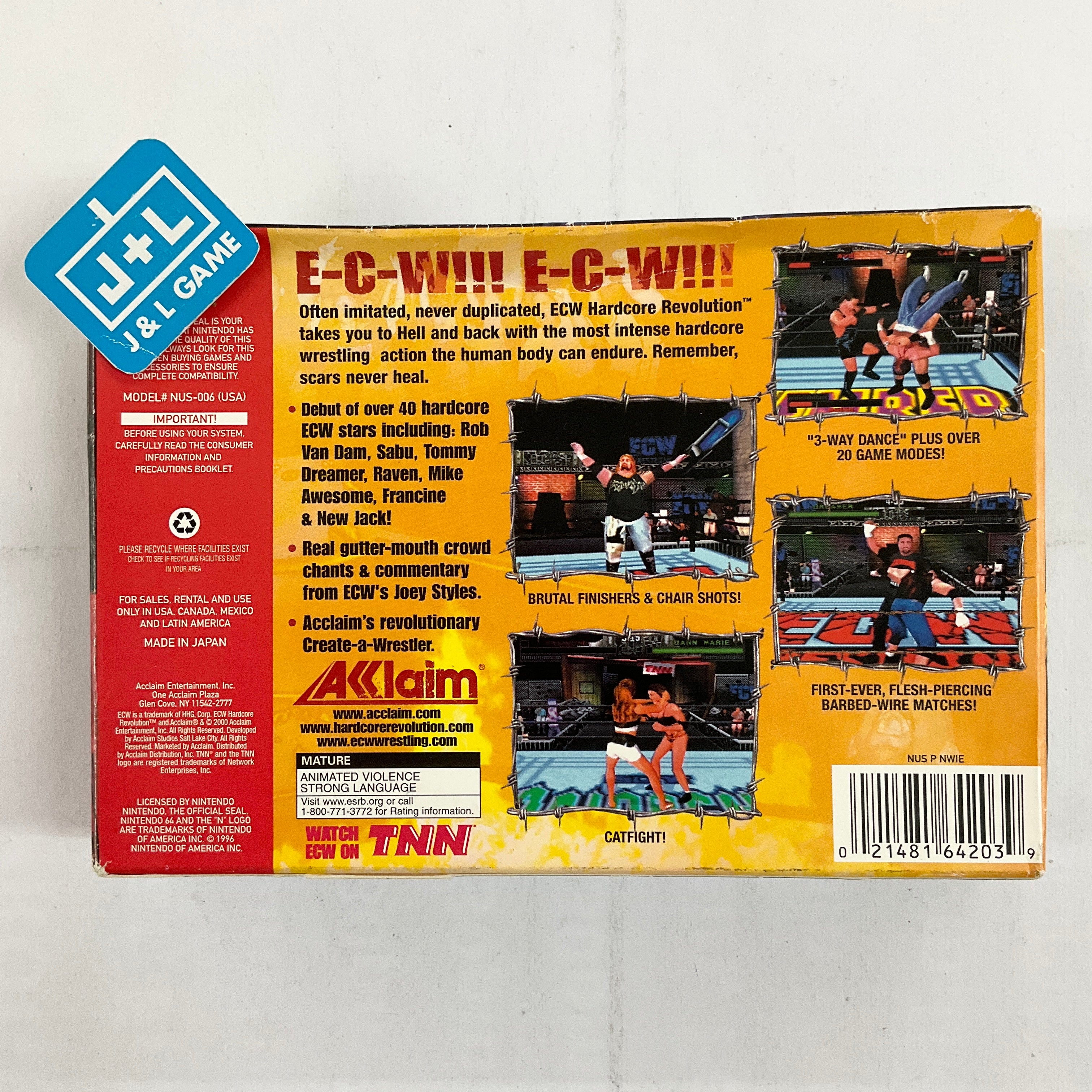 ECW Hardcore Revolution - (N64) Nintendo 64 [Pre-Owned] Video Games Acclaim   