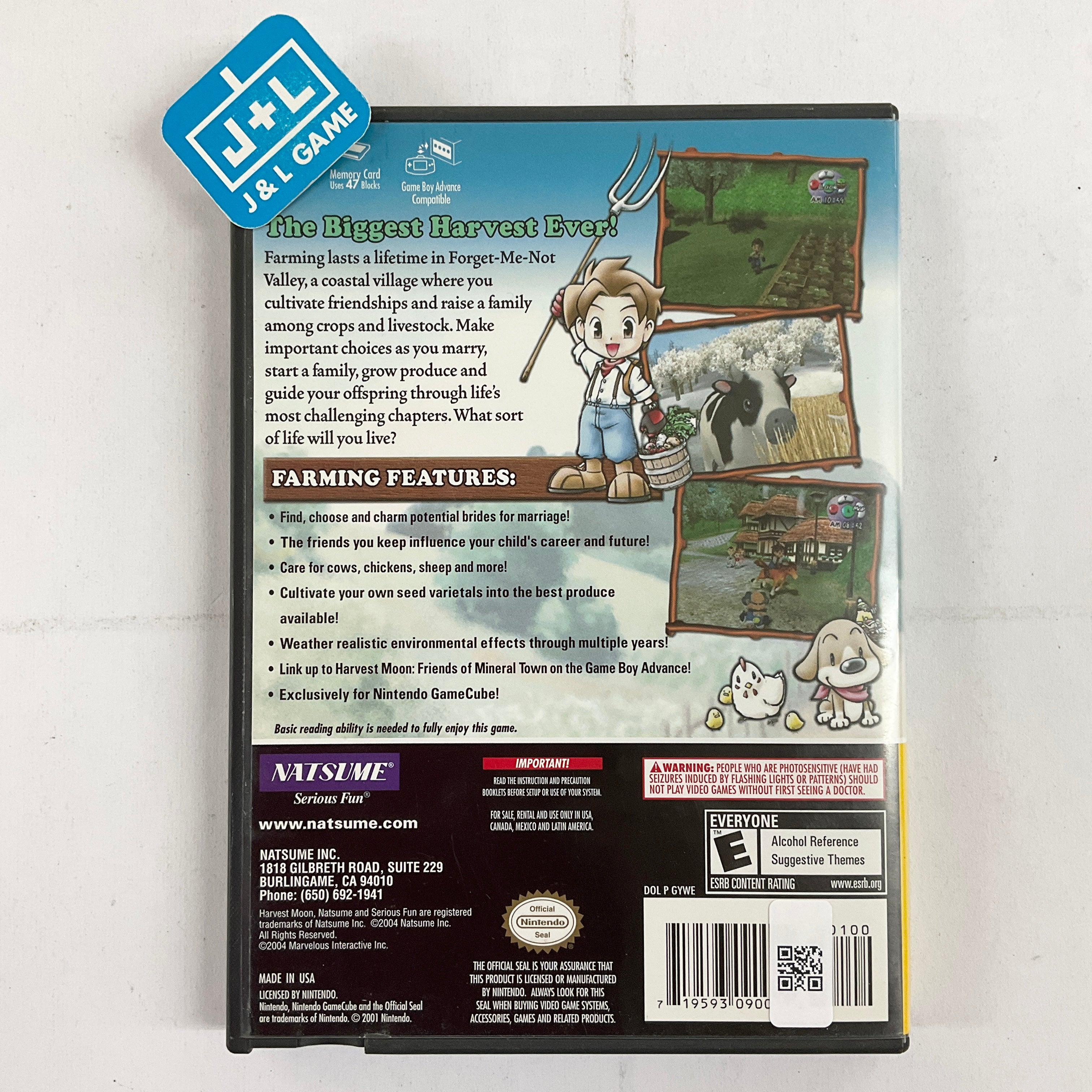 Harvest Moon: A Wonderful Life (Player's Choice) - (GC) GameCube [Pre-Owned] Video Games Natsume   