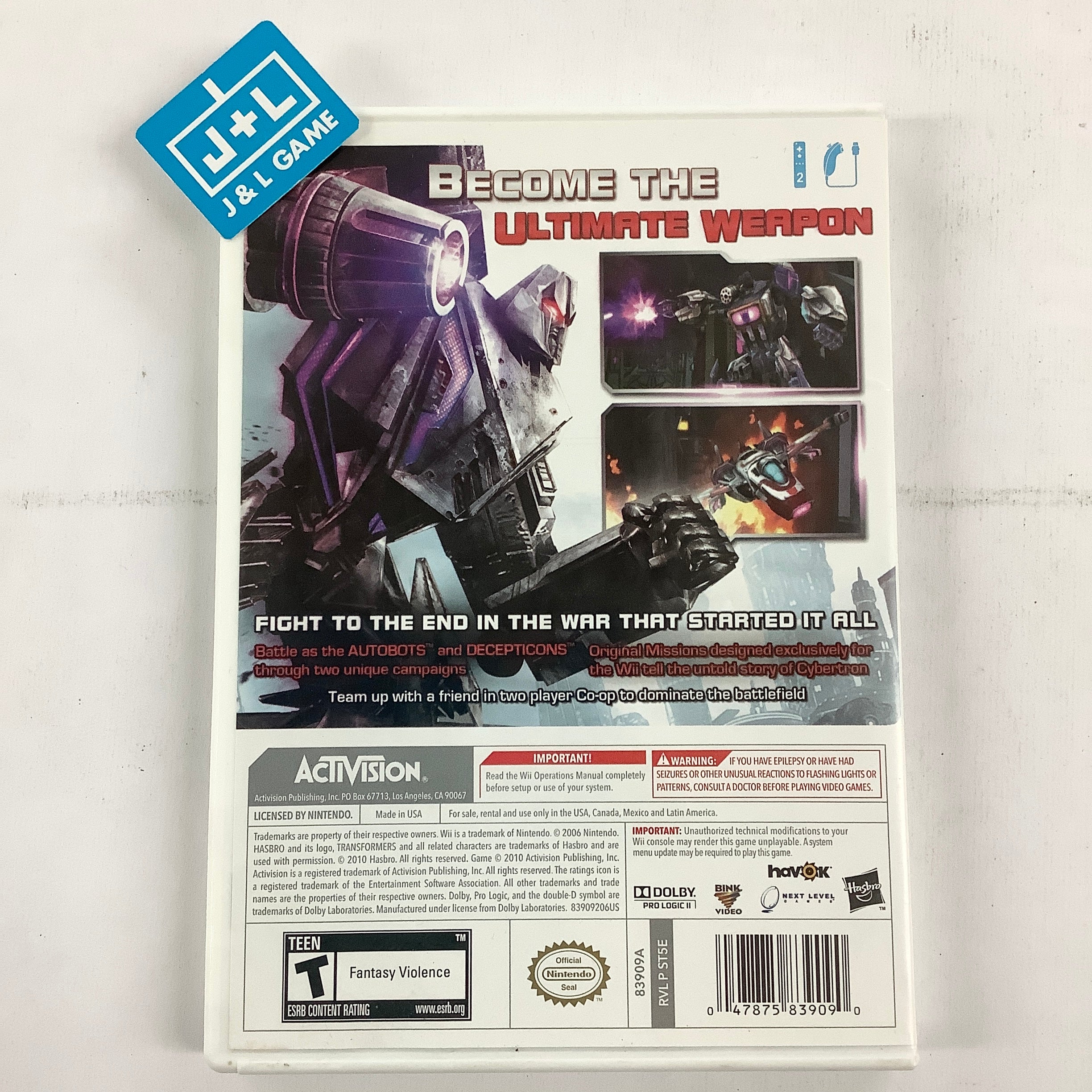 Transformers: Cybertron Adventures - Nintendo Wii [Pre-Owned] Video Games Activision   