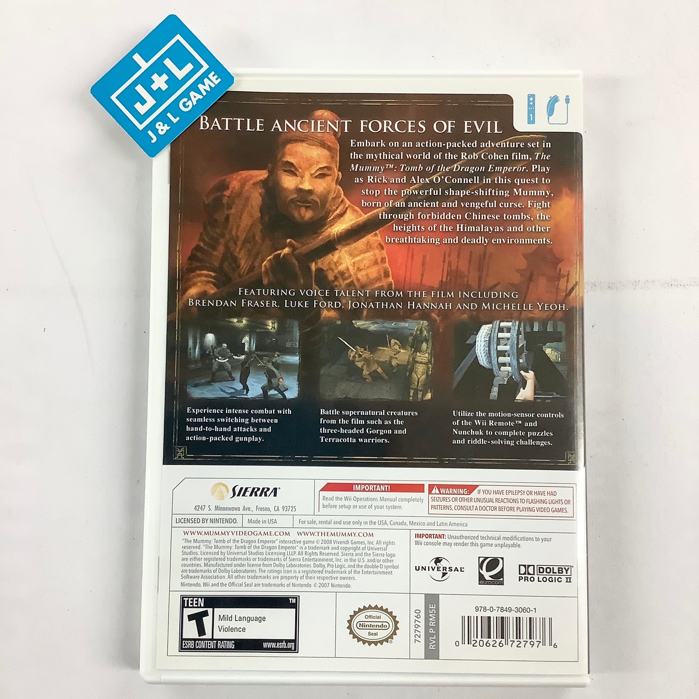 The Mummy: Tomb of the Dragon Emperor - Nintendo Wii [Pre-Owned] Video Games Sierra Entertainment   