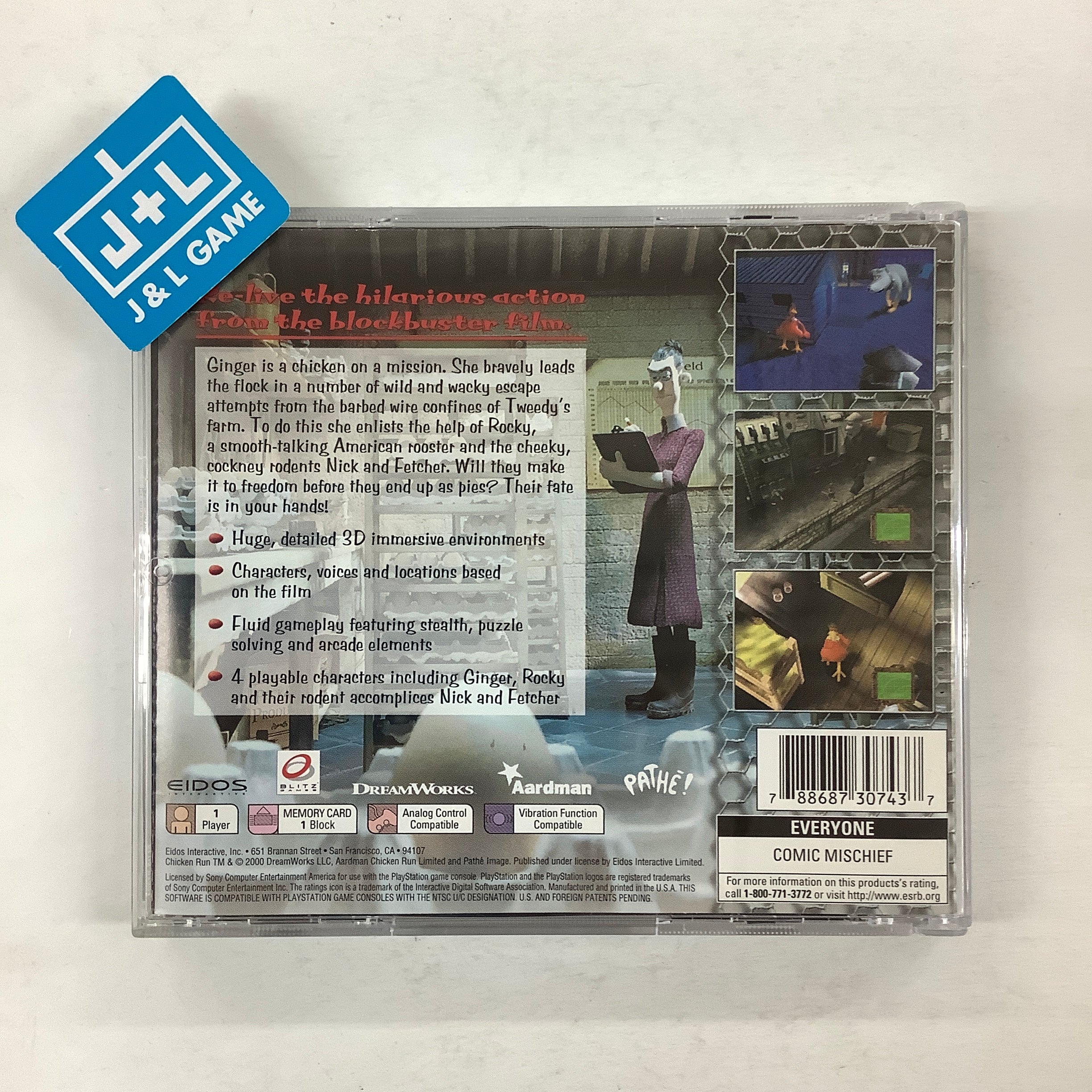 Chicken Run - (PS1) PlayStation 1 [Pre-Owned] Video Games Eidos Interactive   