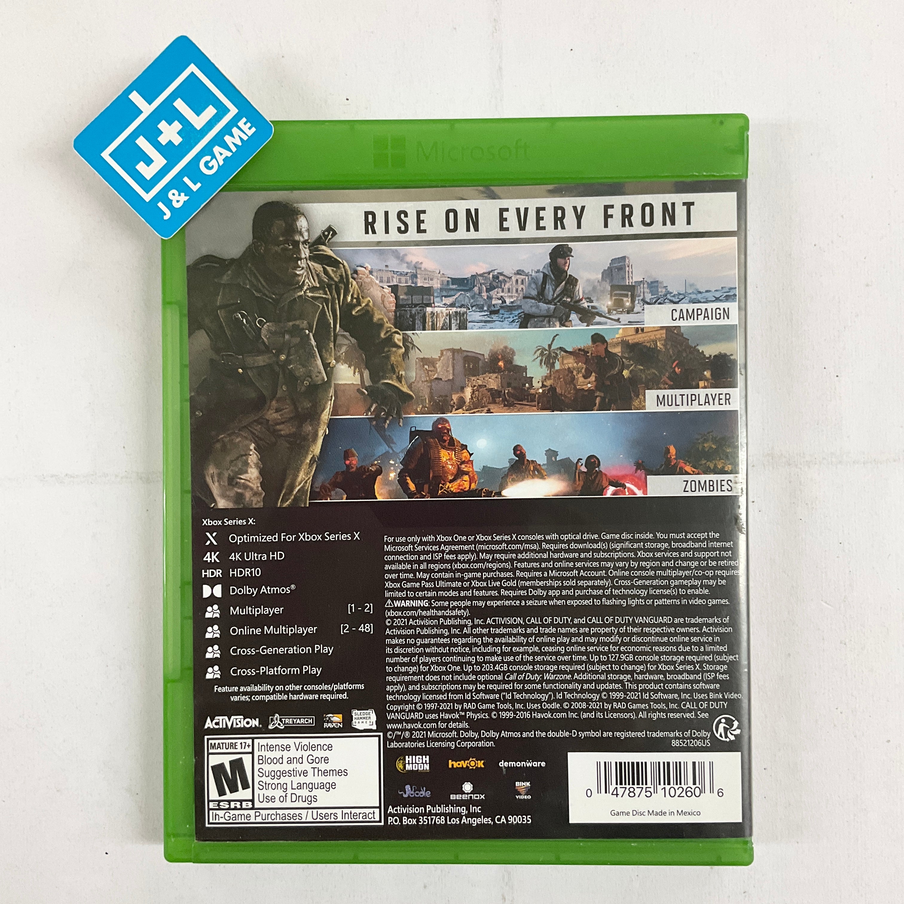 Call of Duty: Vanguard - (XSX) Xbox Series X [Pre-Owned] Video Games ACTIVISION   