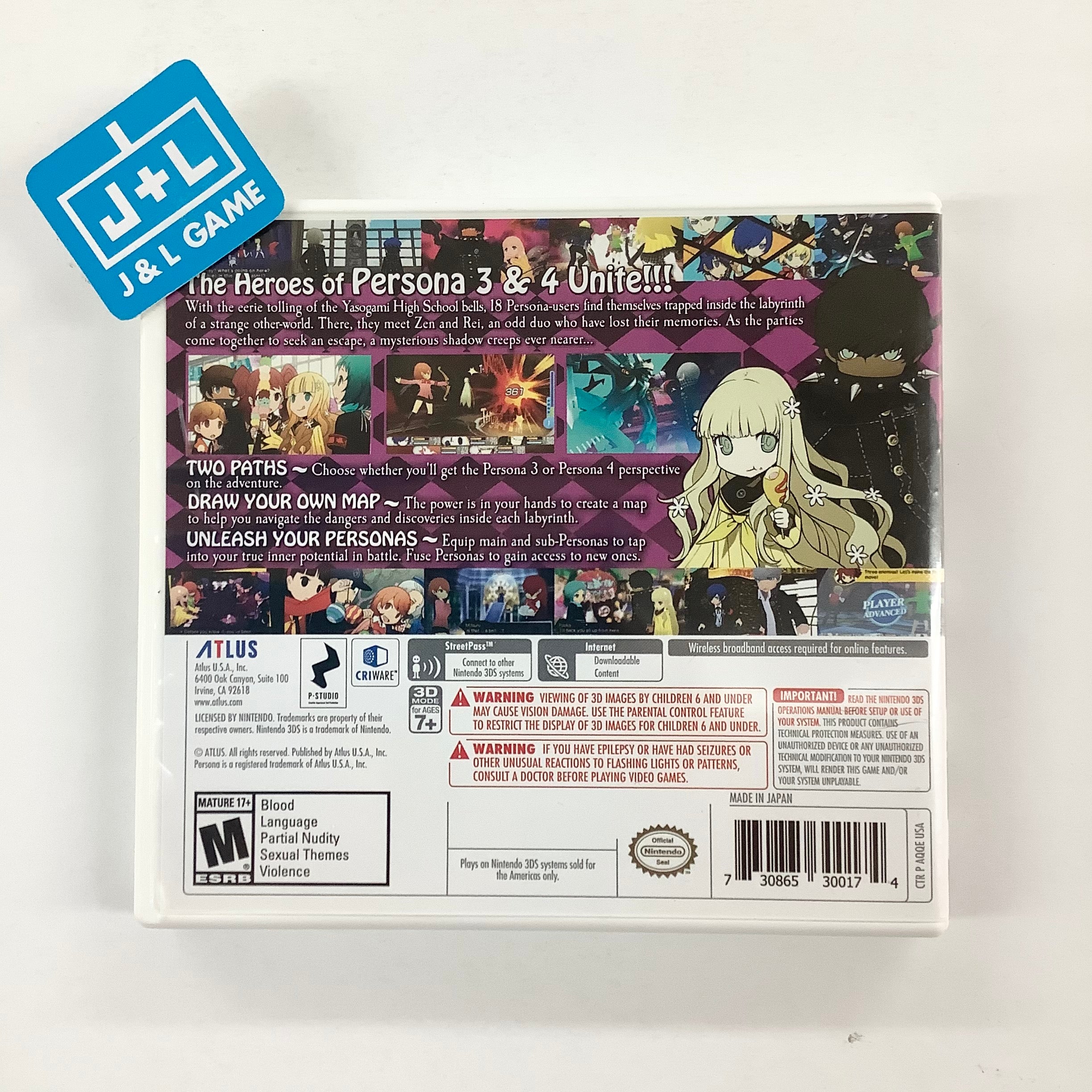 Persona Q: Shadow of the Labyrinth - Nintendo 3DS [Pre-Owned] Video Games Atlus   
