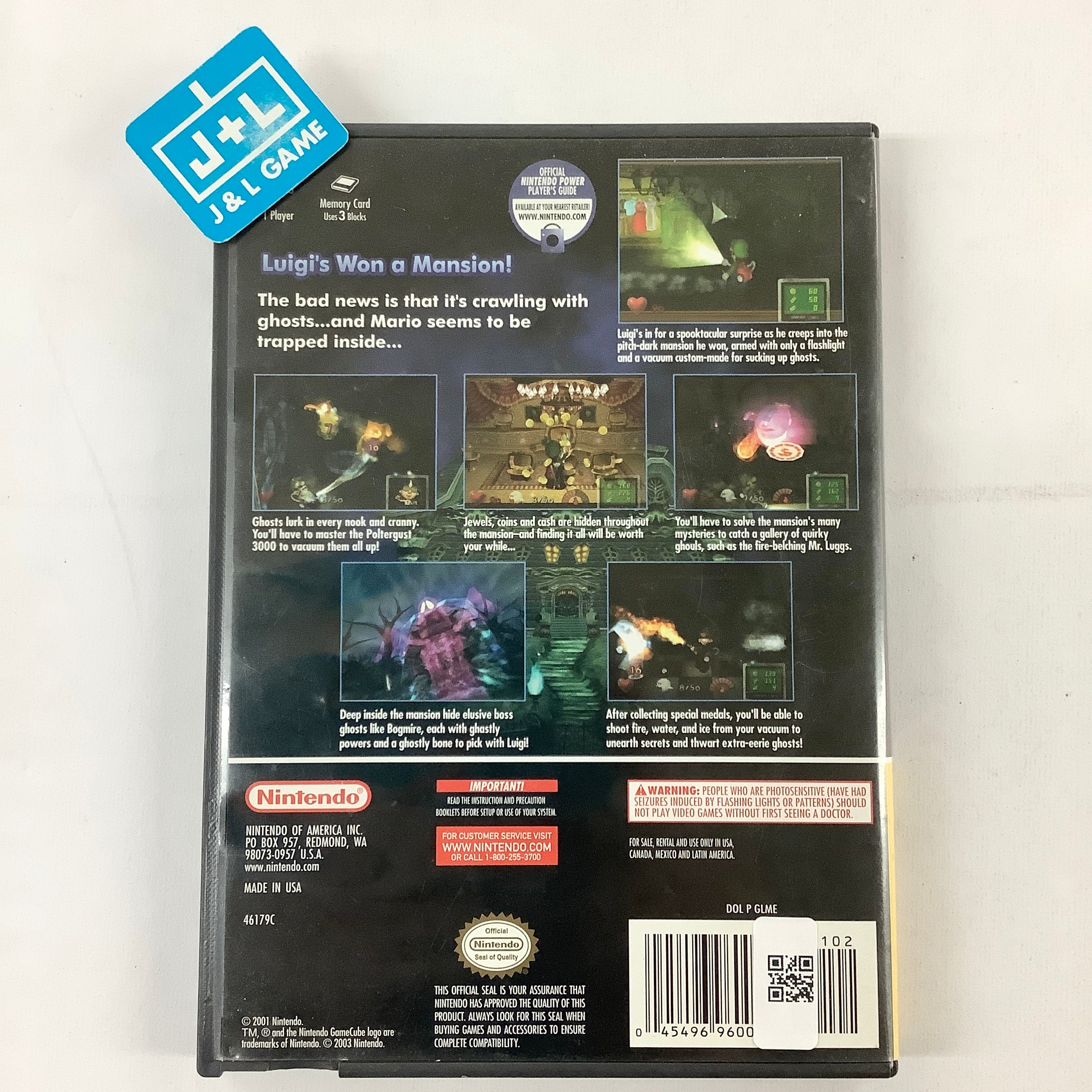 Luigi's Mansion (Player's Choice) - (GC) GameCube [Pre-Owned] Video Games Nintendo   
