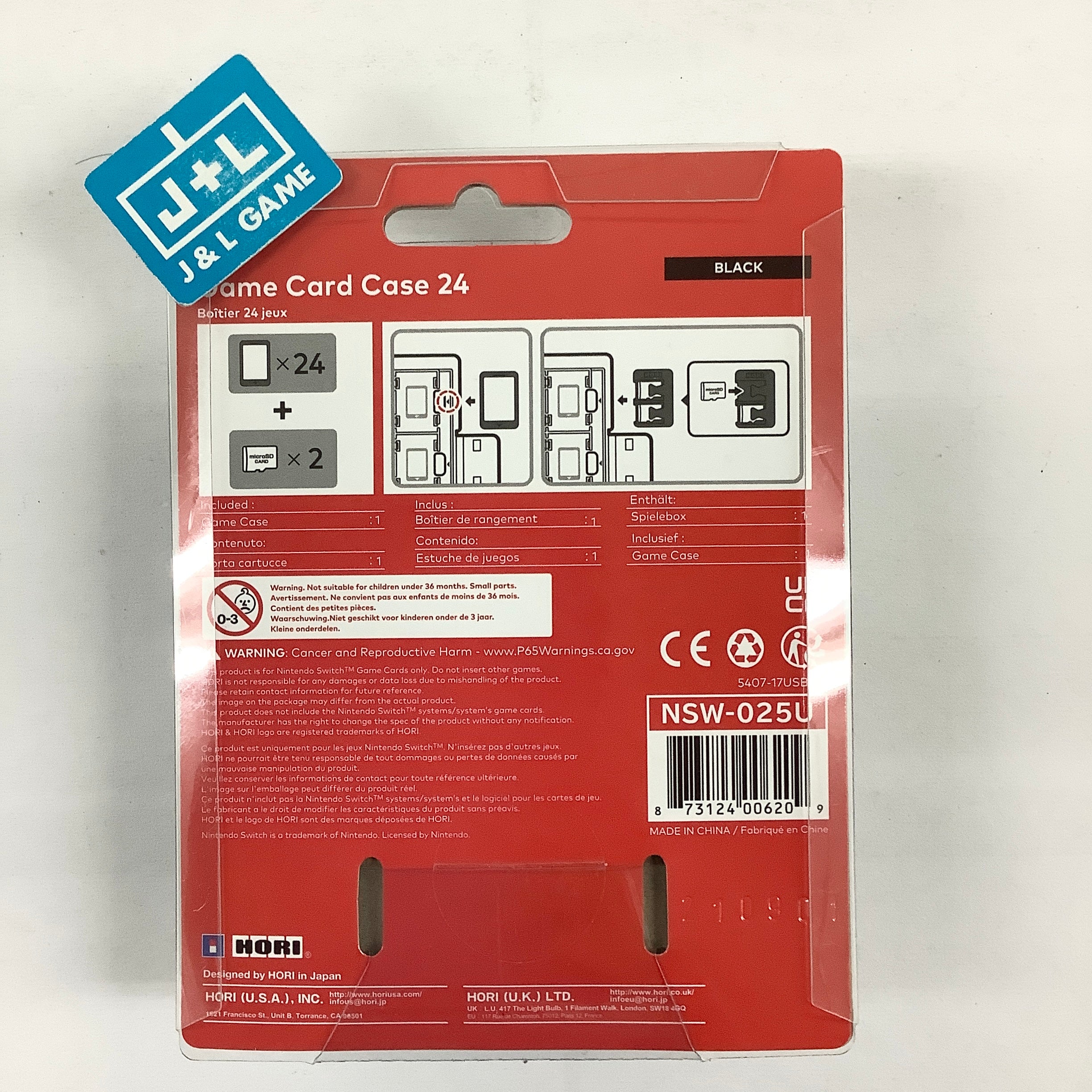 HORI Nintendo Switch Game Card Case 24 (Black) - (NSW) Nintendo Switch Accessories Hori   