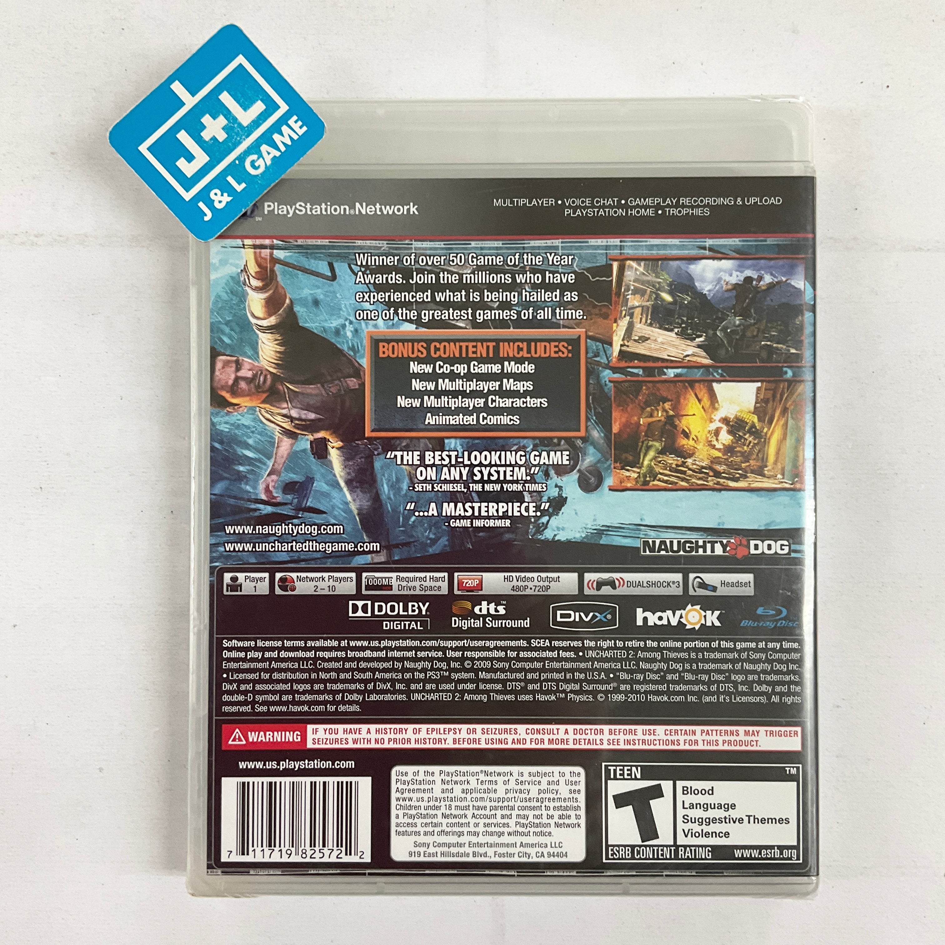 Uncharted 2: Among Thieves (Game of the Year Edition) - (PS3) PlayStation 3 Video Games SCEA   