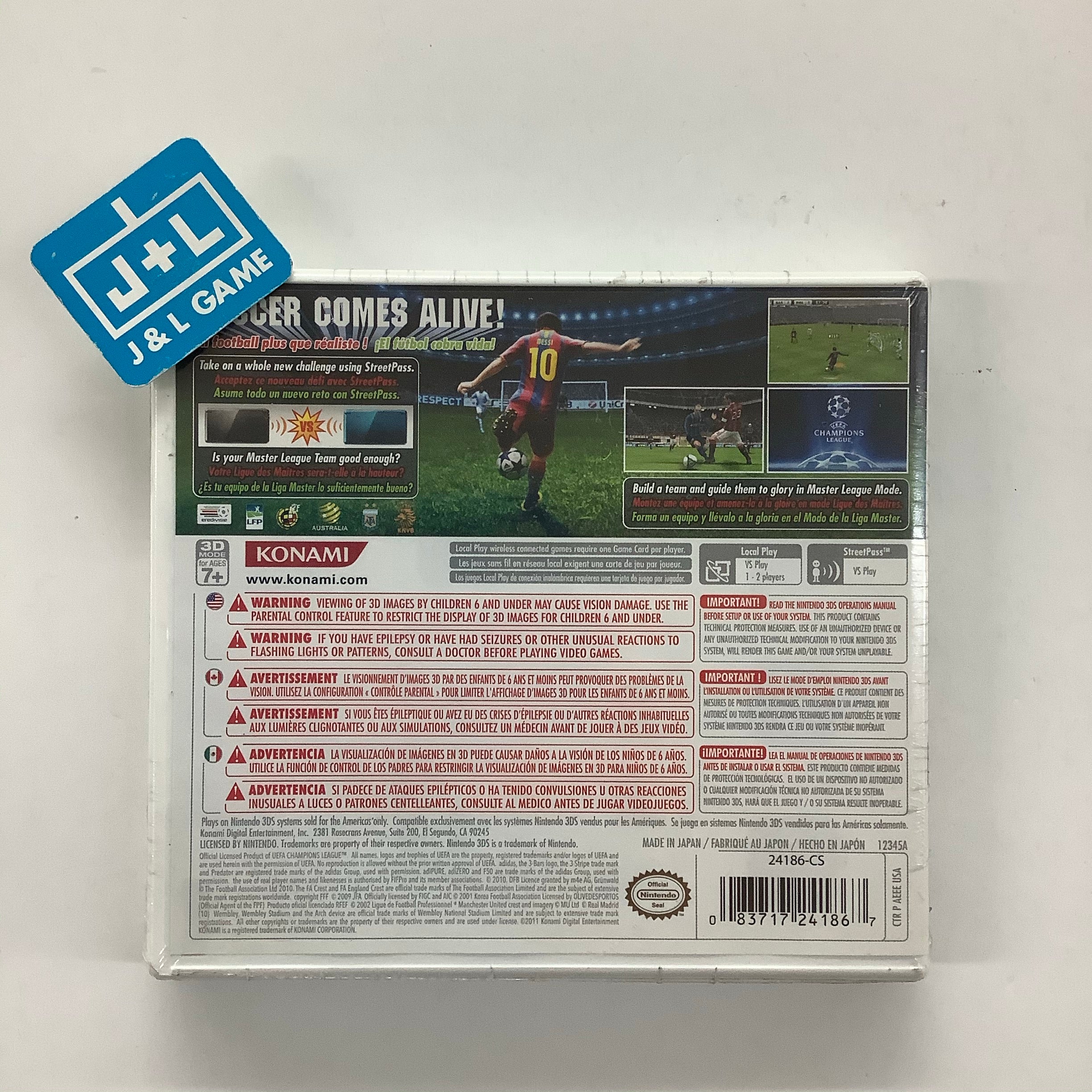 Pro Evolution Soccer 2011 3D - Nintendo 3DS Video Games Konami   