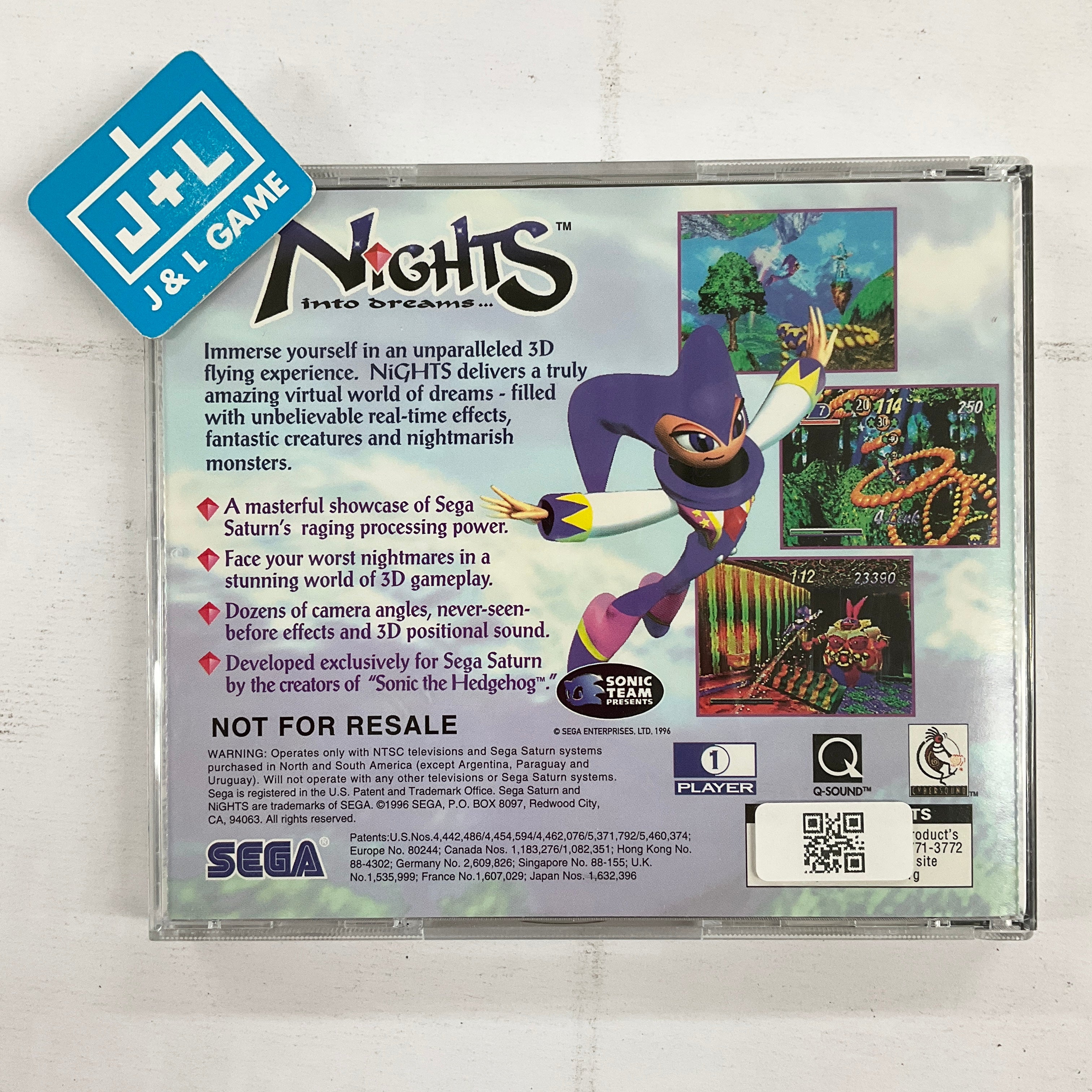 NiGHTS Into Dreams... (Not For Resale) - (SS) SEGA Saturn [Pre-Owned] Video Games Sega   