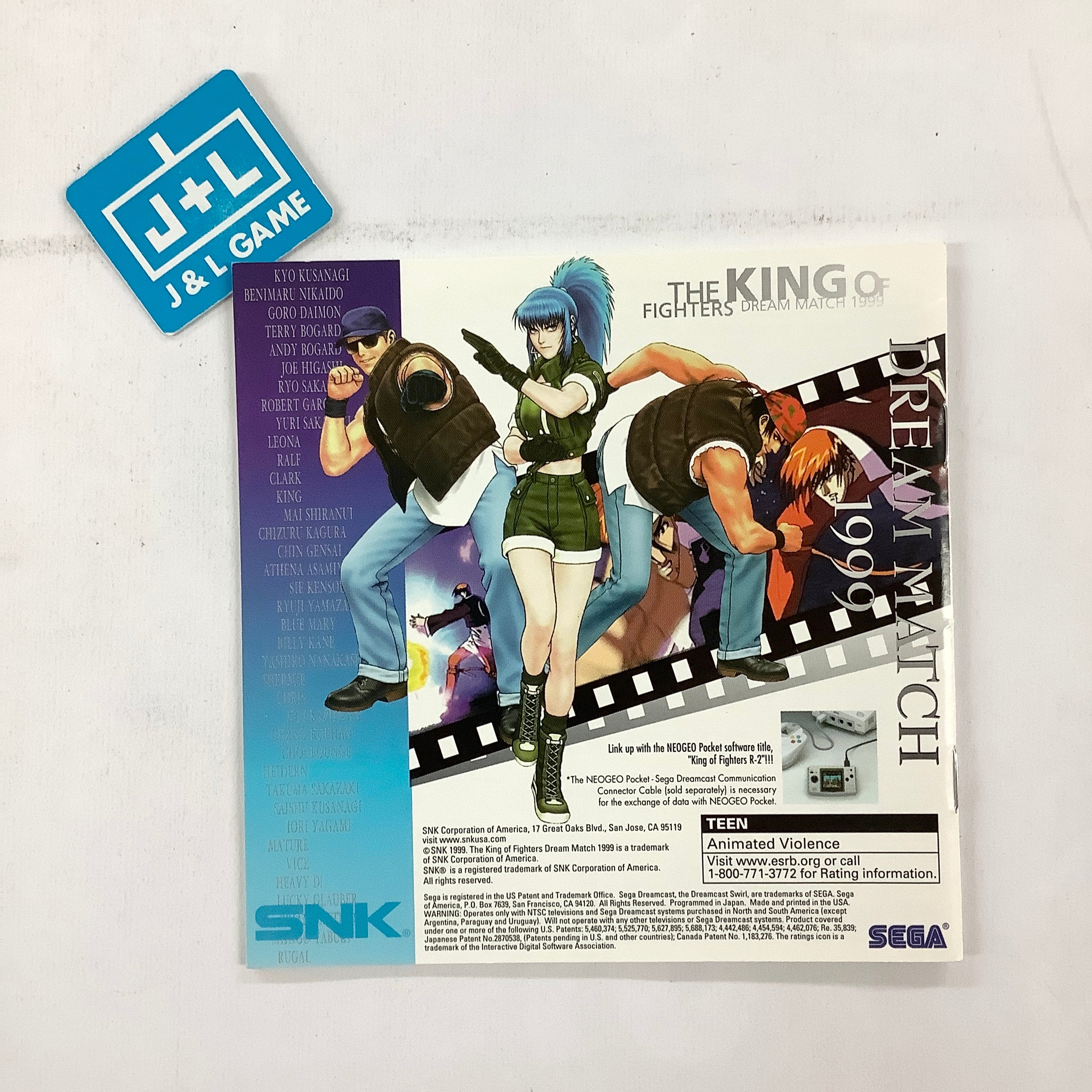 The King of Fighters: Dream Match 1999 - (DC) SEGA Dreamcast  [Pre-Owned] Video Games SNK   